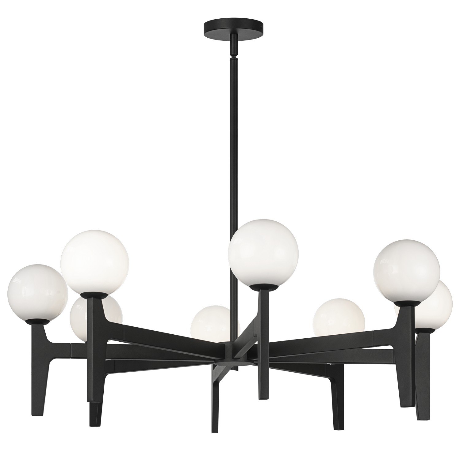Matteo Lighting C34908MBOP Scriben LED 36 inch Matte Black Pendant Ceiling Light