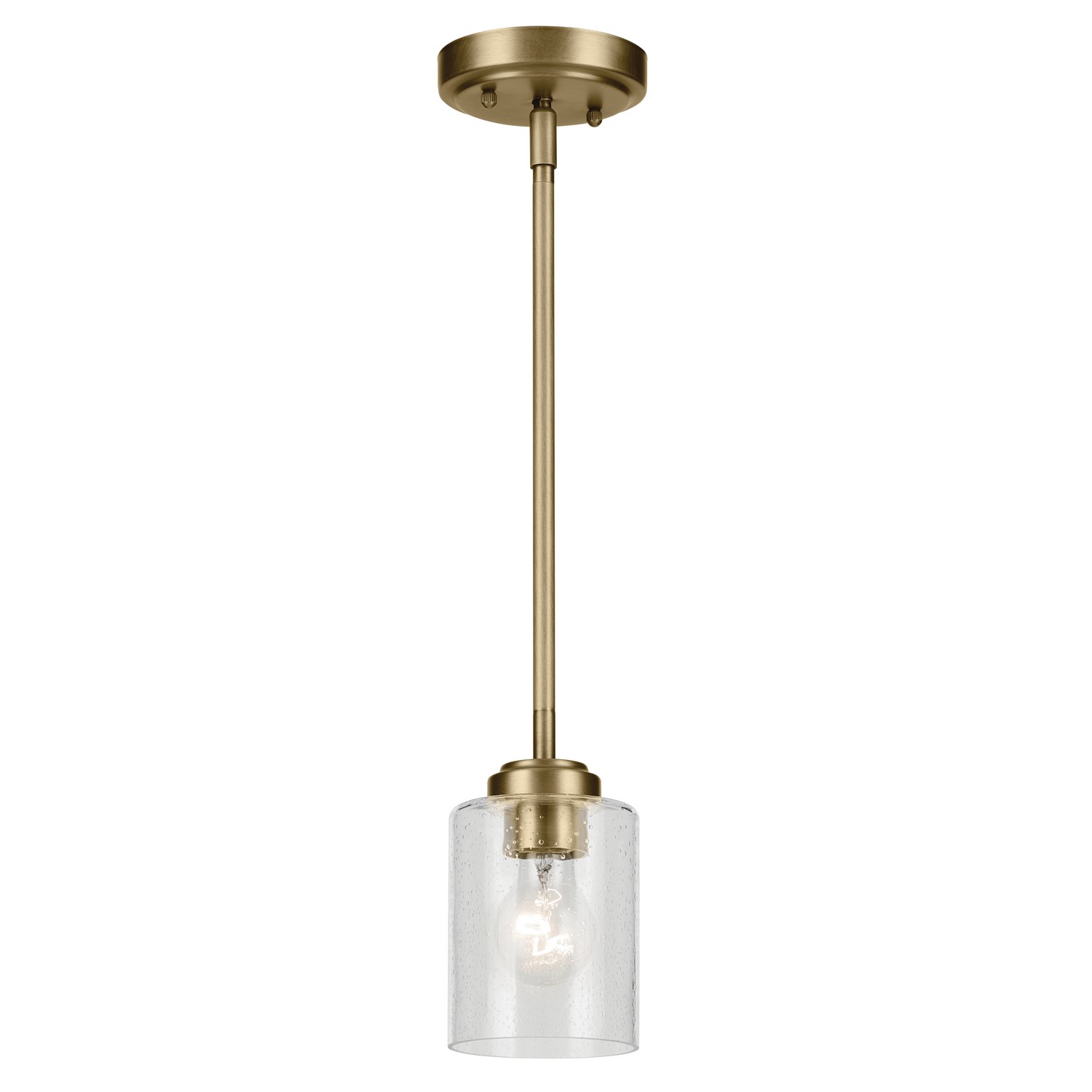 KICH 44032NBR One Light Mini Pendant Natural Brass