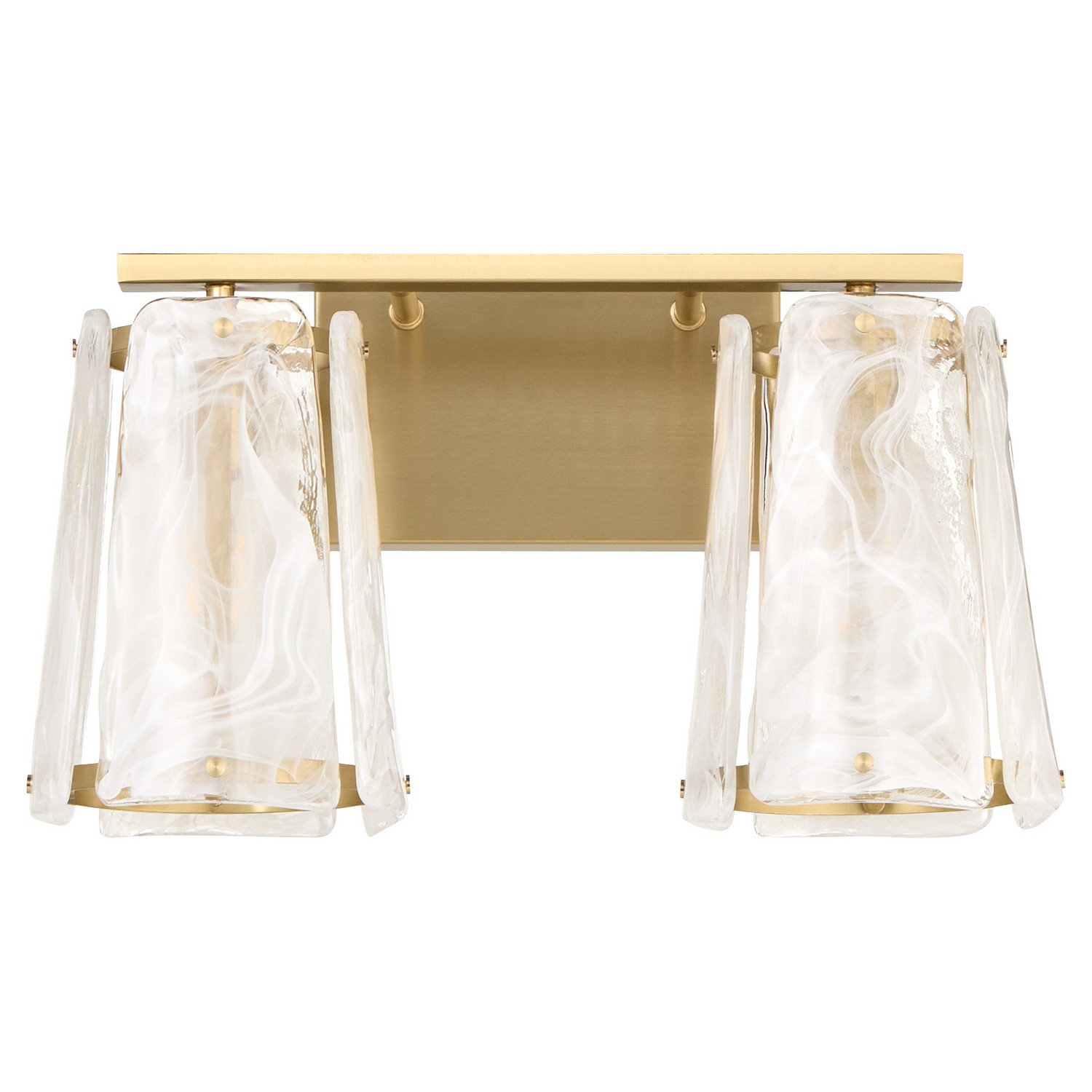 Photos - Chandelier / Lamp Quorum International Aged Brass Two Light Vanity from the Prestige Collection 5575-2-80