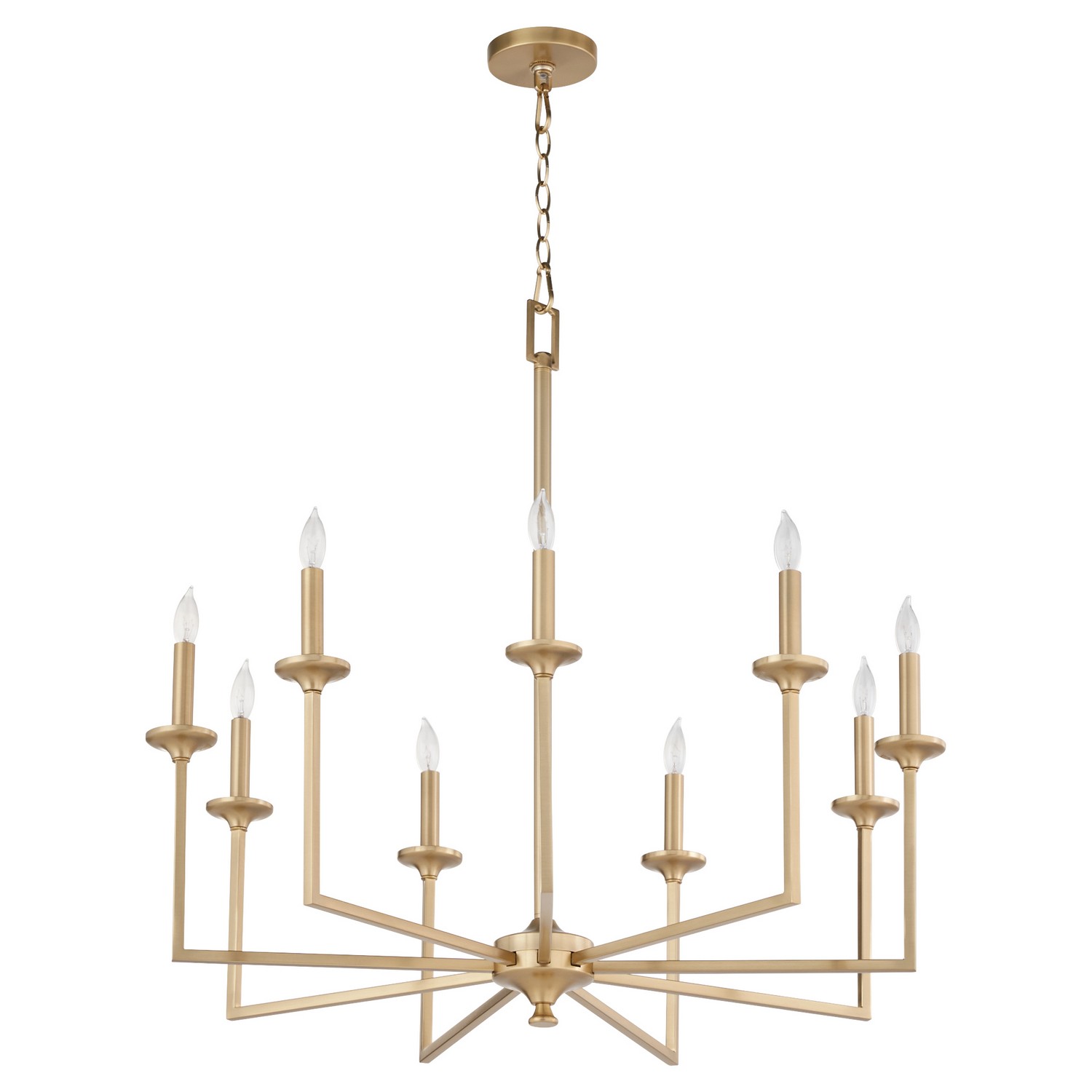 Aged Brass Nine Lig… - image