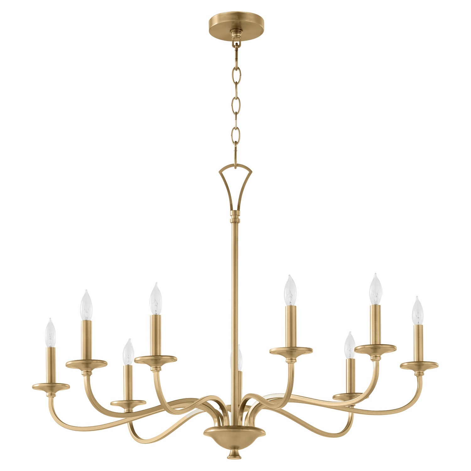 Aged Brass Nine Lig… - image