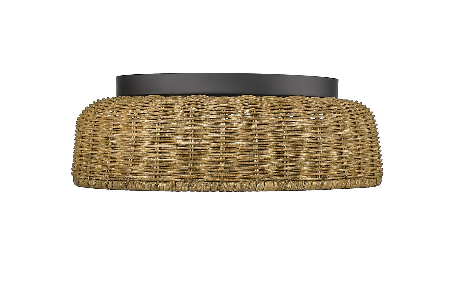 Matte Black Two Light Flushmount from the Collection