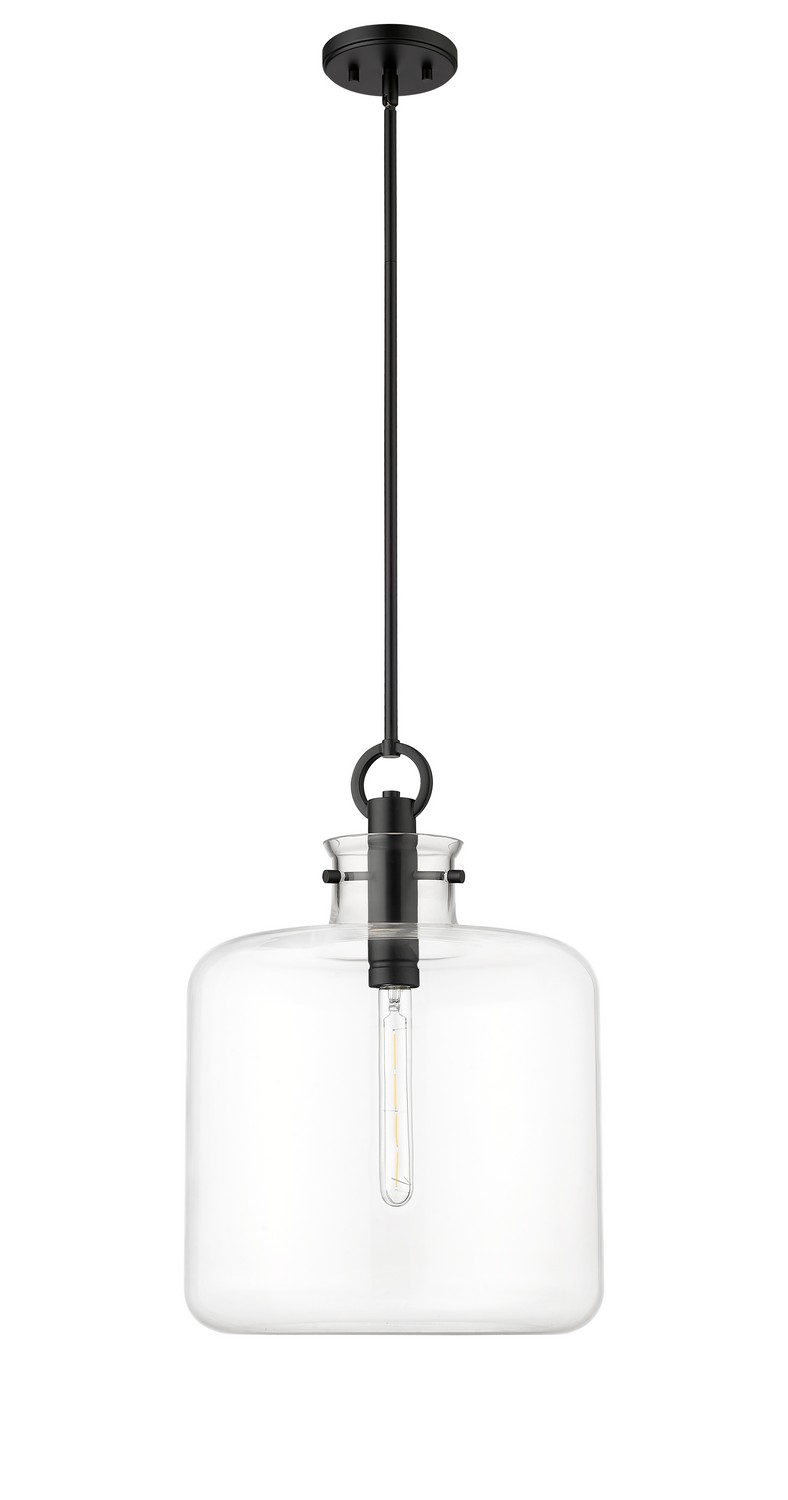 Photos - Chandelier / Lamp Millennium Lighting Matte Black One Light Pendant from the Hayloft Collection 20801-MB