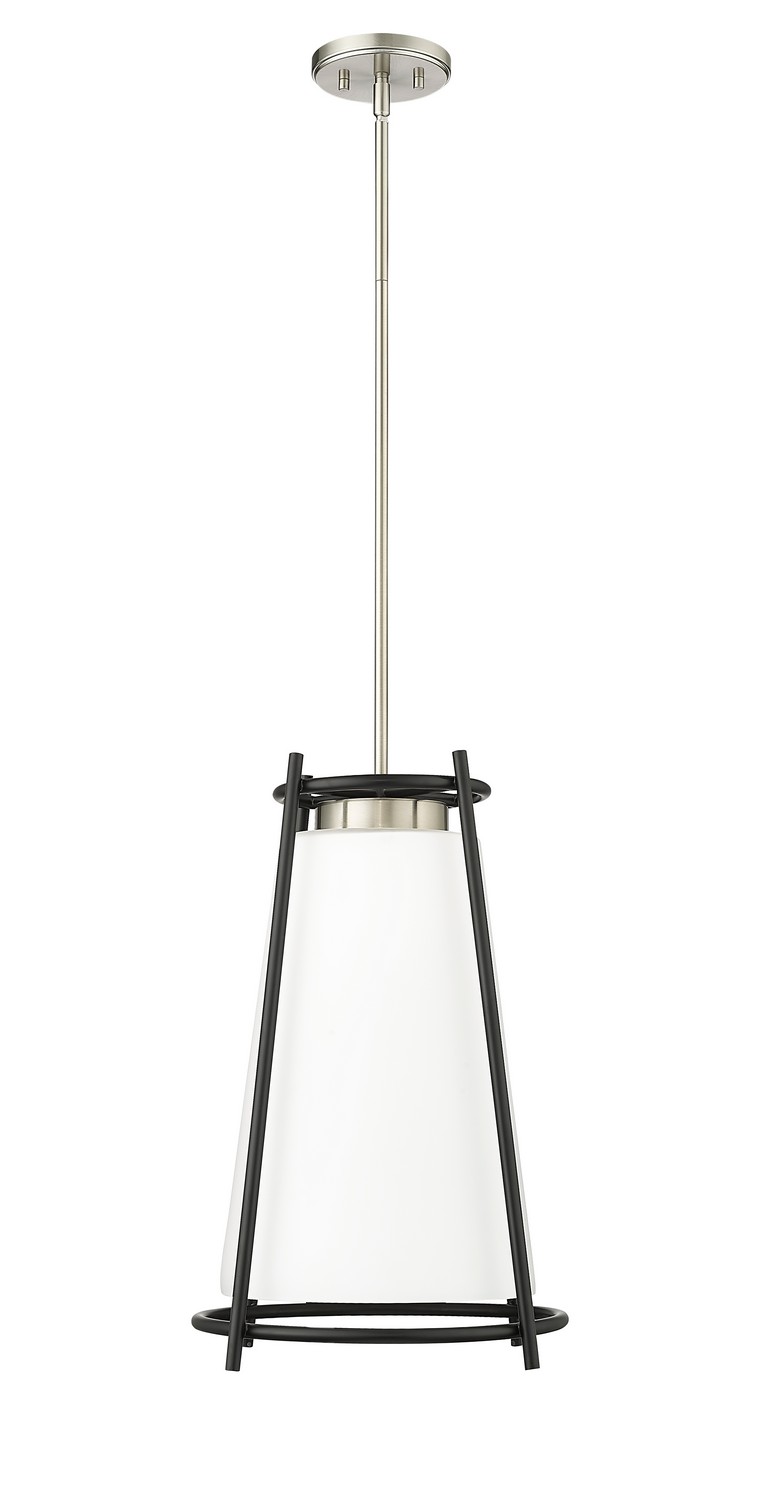 Photos - Chandelier / Lamp Millennium Lighting Brushed Nickel One Light Pendant from the Milroe Collection 21101-BN