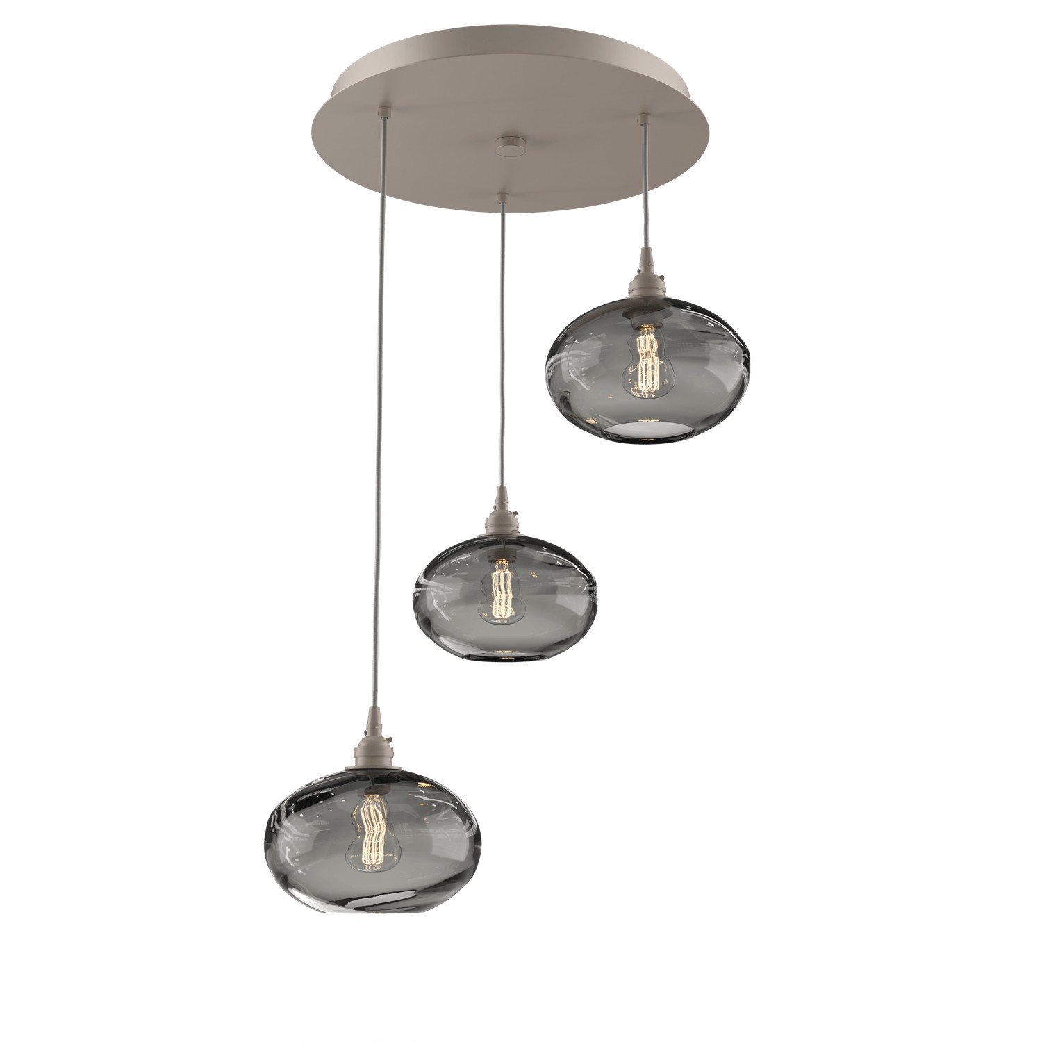 HAMMERTON CHB0036-03-BS-OS-C01-E2 Three Light Pendant Beige Silver Number Of Bulbs 3 A19
