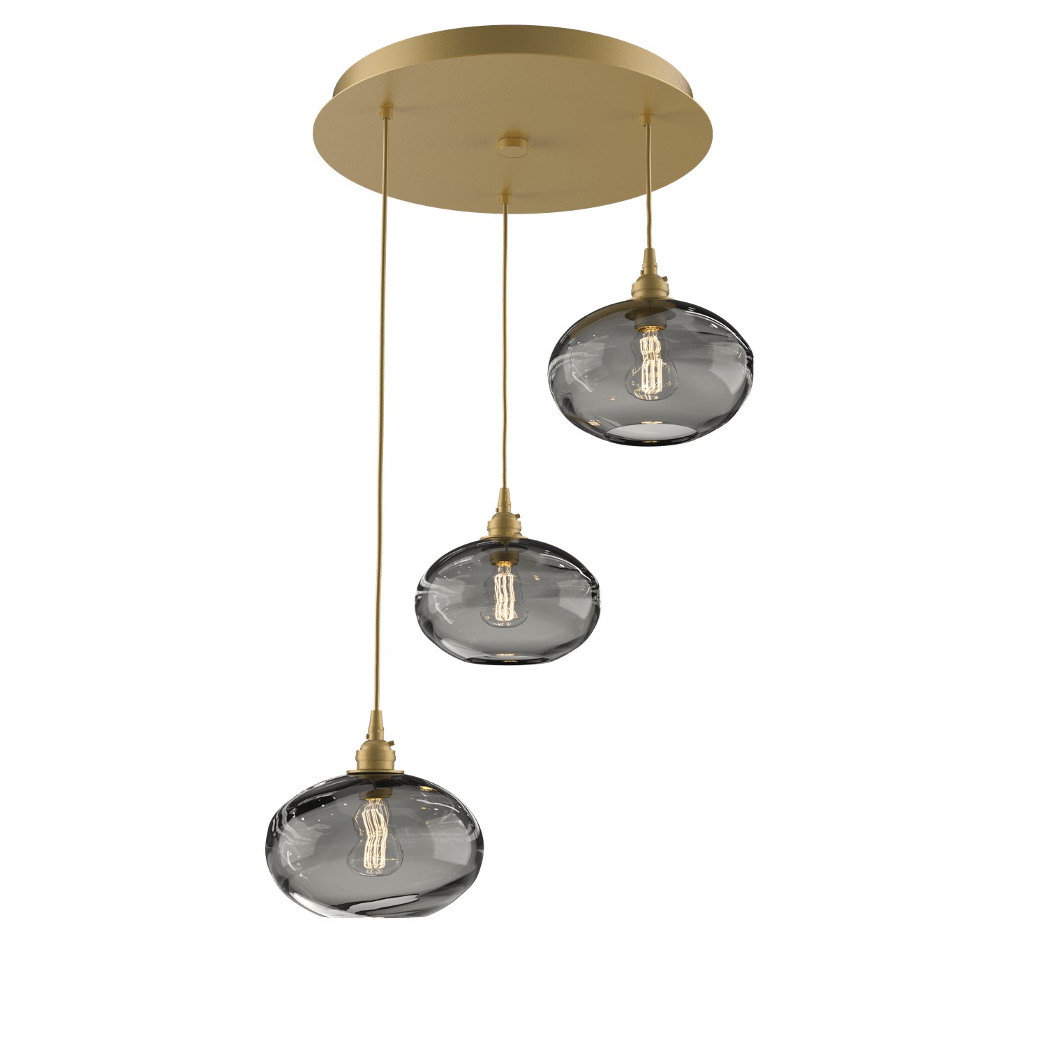 HAMMERTON CHB0036-03-GB-OS-C01-E2 Three Light Pendant Gilded Brass Number Of Bulbs 3 A19