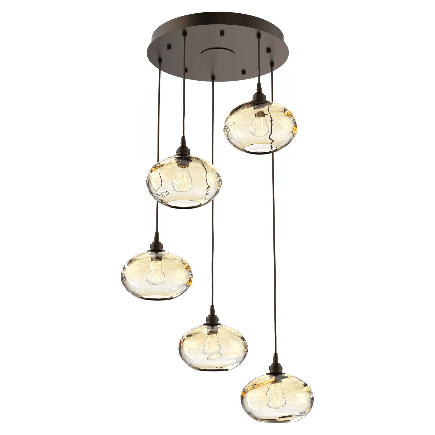 HAMMERTON CHB0036-05-FB-OA-C01-E2 Five Light Pendant Flat Bronze Number Of Bulbs 5 A19