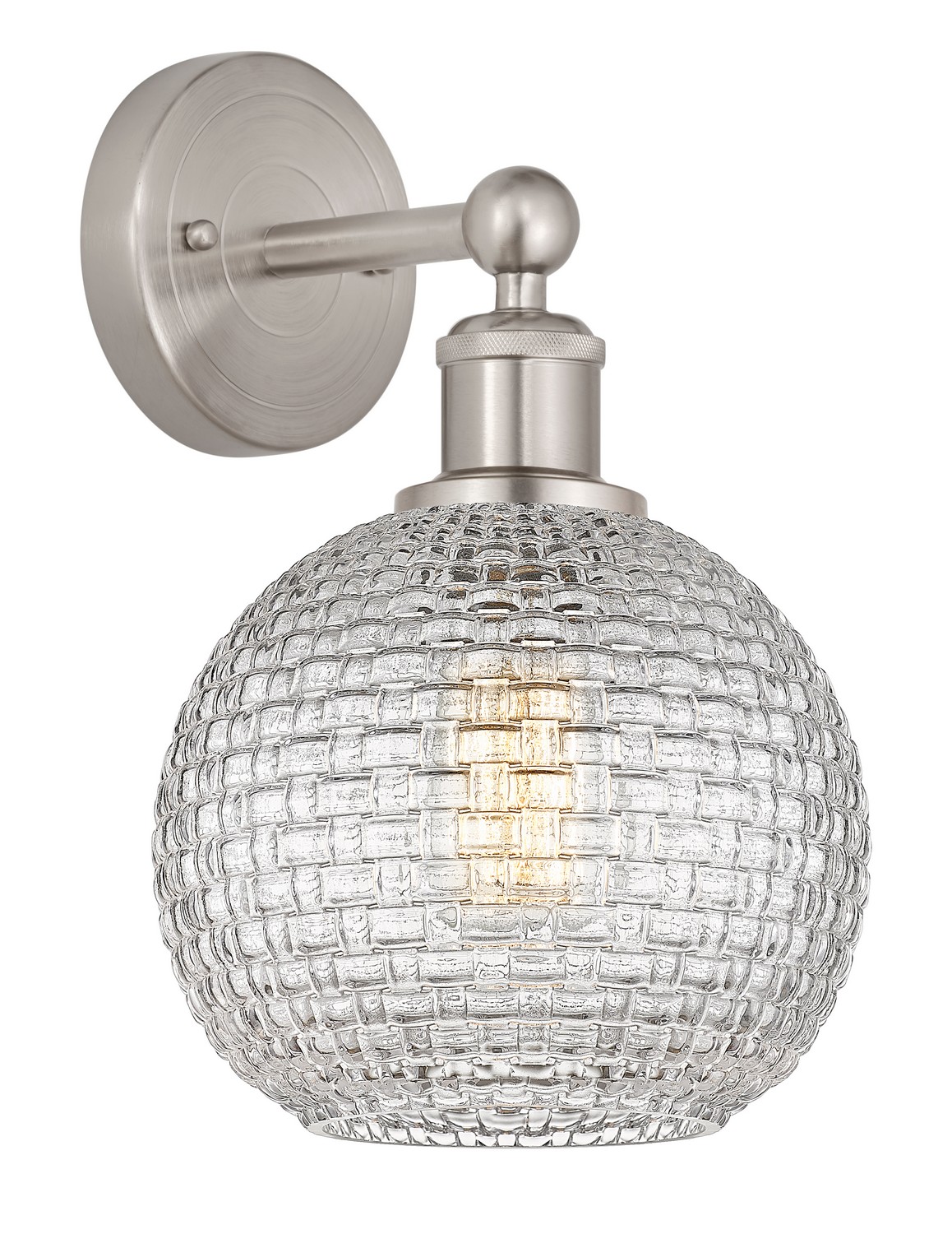 One Light Wall Sconce by Innovations - Edison Collection, Satin Nickel Finish - 616-1W-SN-G122C-8CL