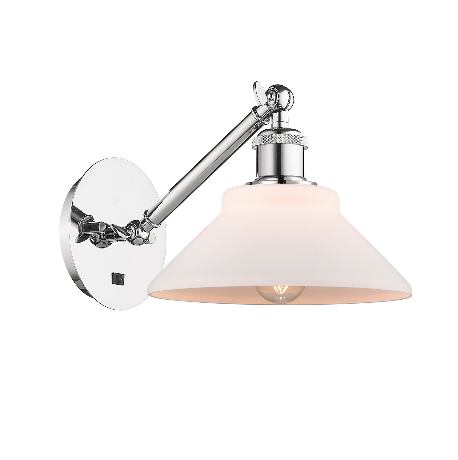 One Light Wall Sconce by Innovations - Ballston Collection, Polished Chrome Finish - 317-1W-PC-G131