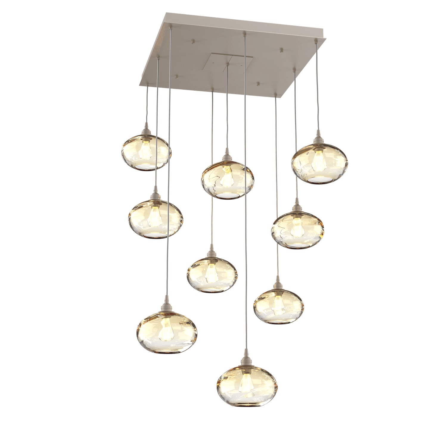 HAMMERTON CHB0036-09-BS-OA-C01-E2 Nine Light Pendant Beige Silver Number Of Bulbs 9 A19