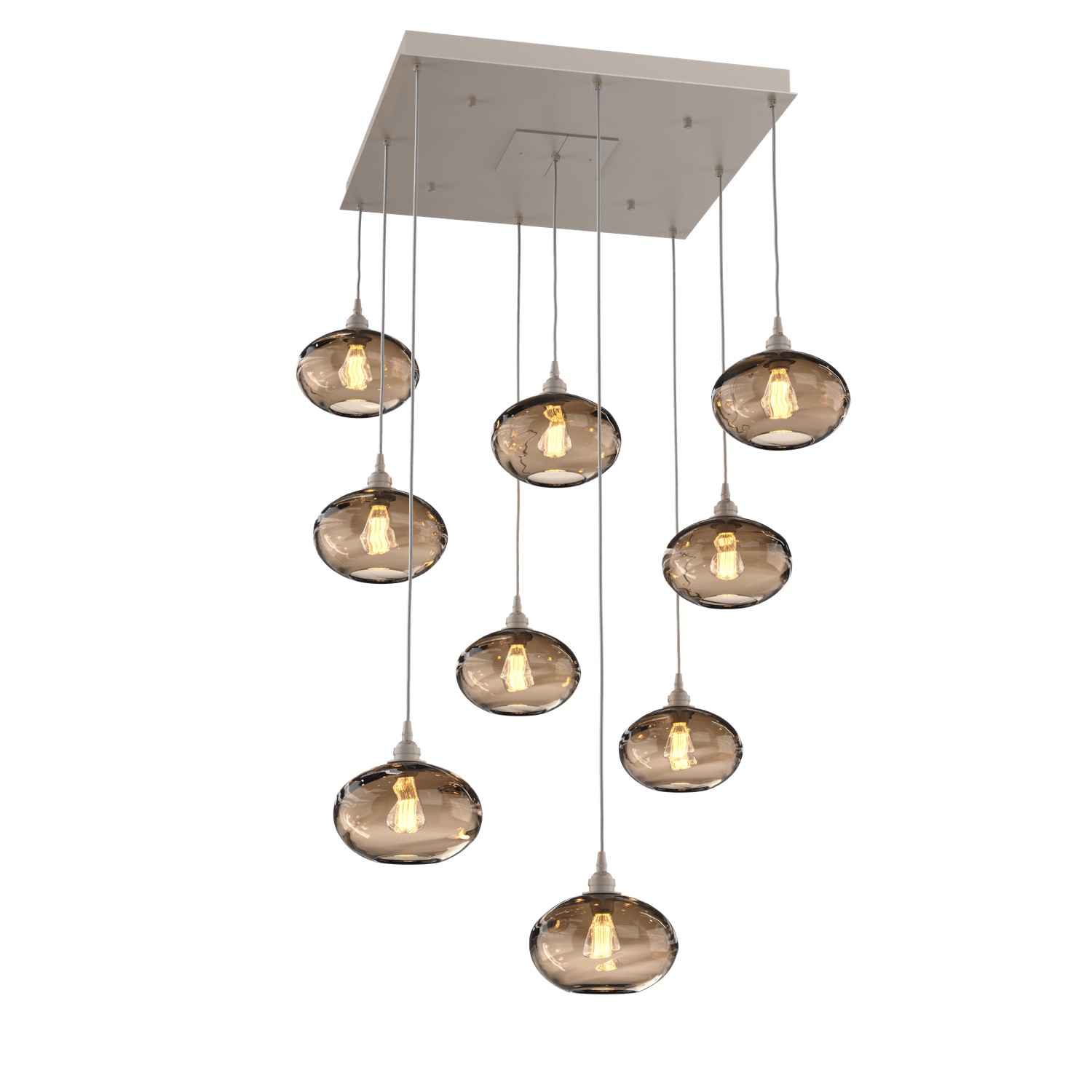 HAMMERTON CHB0036-09-BS-OB-C01-E2 Nine Light Pendant Beige Silver Number Of Bulbs 9 A19