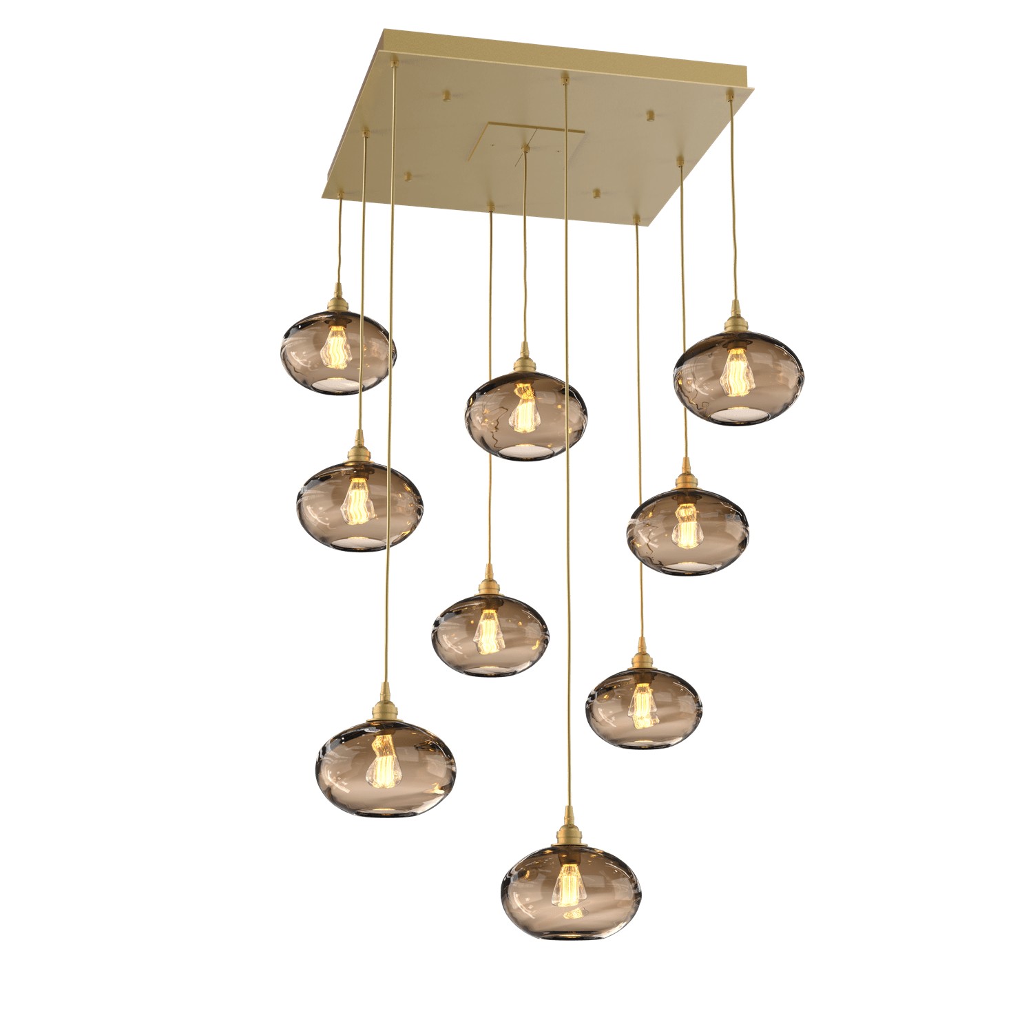 HAMMERTON CHB0036-09-GB-OB-C01-E2 Nine Light Pendant Gilded Brass Number Of Bulbs 9 A19
