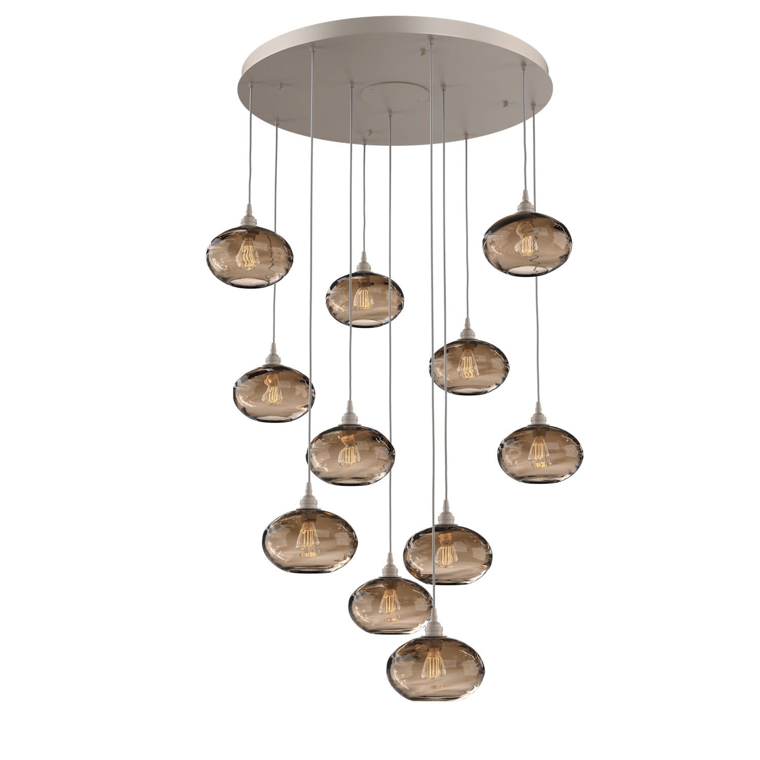 HAMMERTON CHB0036-11-BS-OB-C01-E2 11 Light Pendant Beige Silver Number Of Bulbs 11 A19
