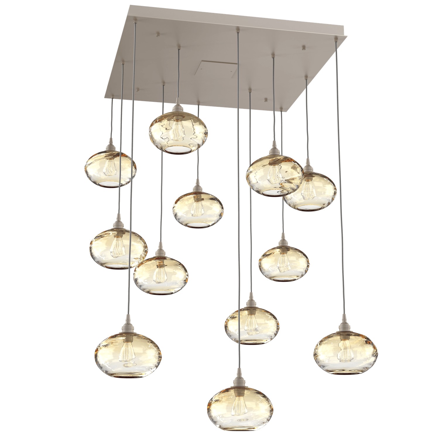 HAMMERTON CHB0036-12-BS-OA-C01-E2 12 Light Pendant Beige Silver Number Of Bulbs 12 A19