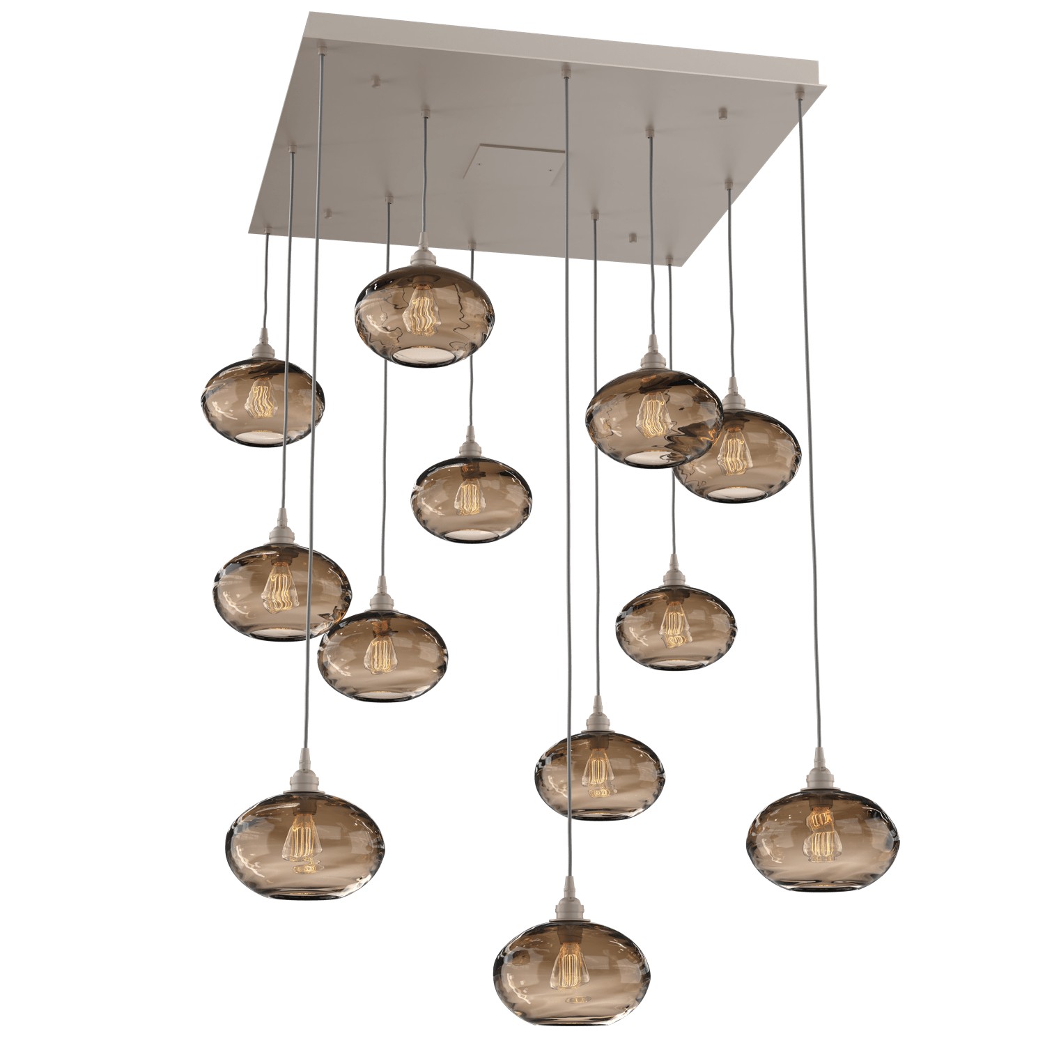HAMMERTON CHB0036-12-BS-OB-C01-E2 12 Light Pendant Beige Silver Number Of Bulbs 12 A19