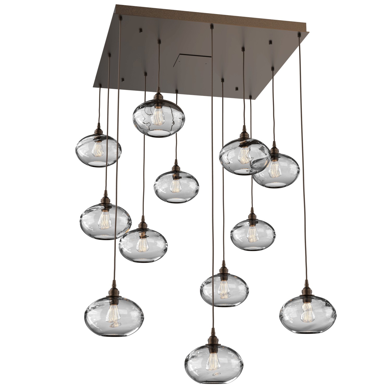 HAMMERTON CHB0036-12-FB-OC-C01-E2 12 Light Pendant Flat Bronze Number Of Bulbs 12 A19