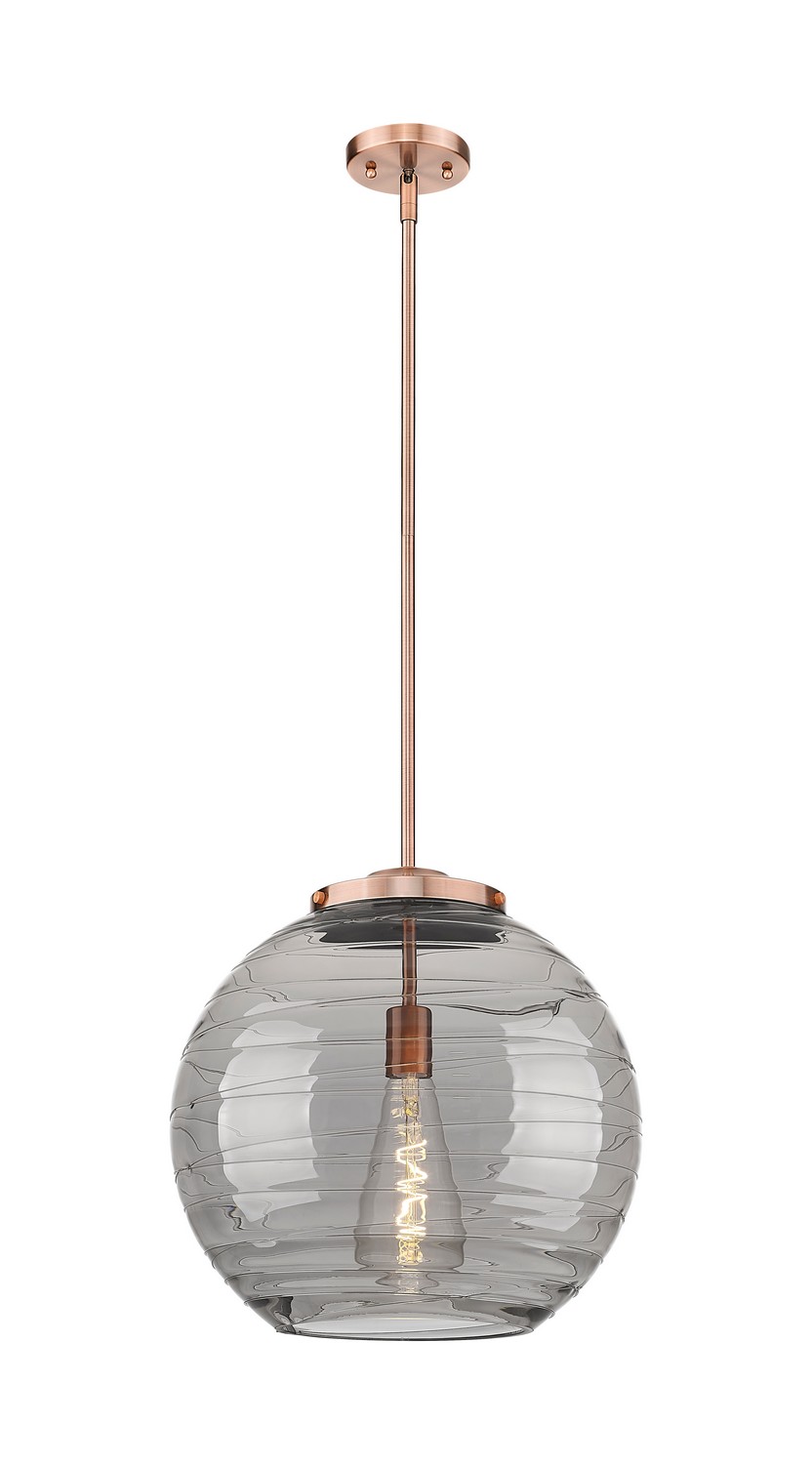 LED Pendant by Innovations - Essex Collection, Antique Copper Finish - 221-1S-AC-G1213-16SM-BB-95-LED