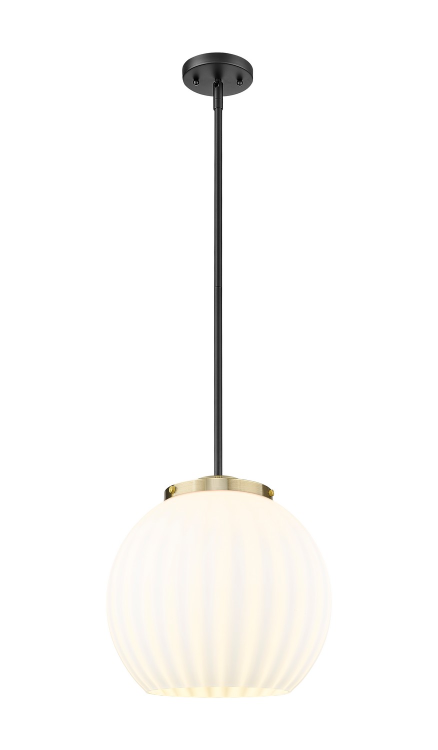 One Light Pendant by Innovations - Essex Collection, Black Antique Brass Finish - 221-1S-BAB-G1217-14WV