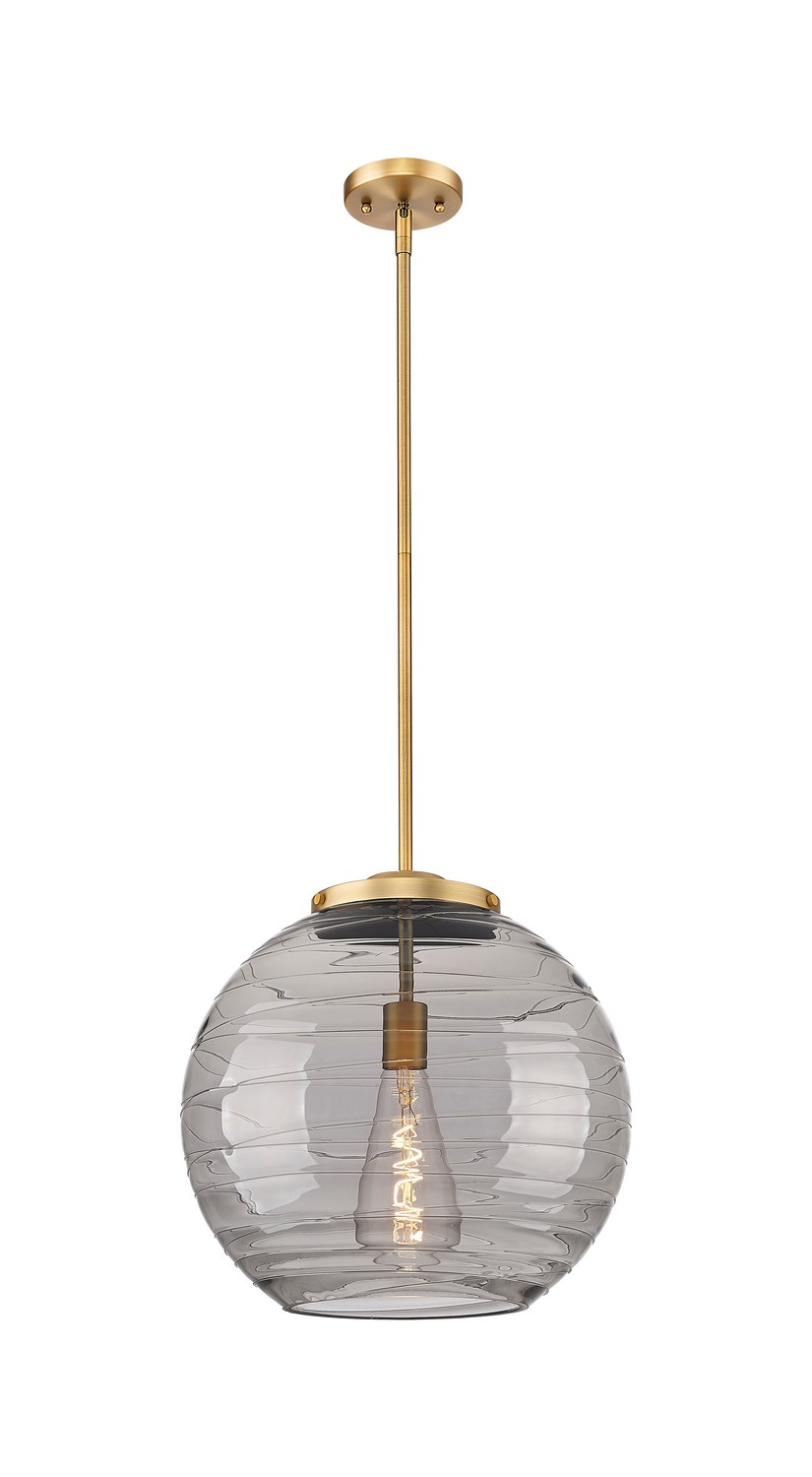 LED Pendant by Innovations - Essex Collection, Brushed Brass Finish - 221-1S-BB-G1213-16SM-BB-95-LED