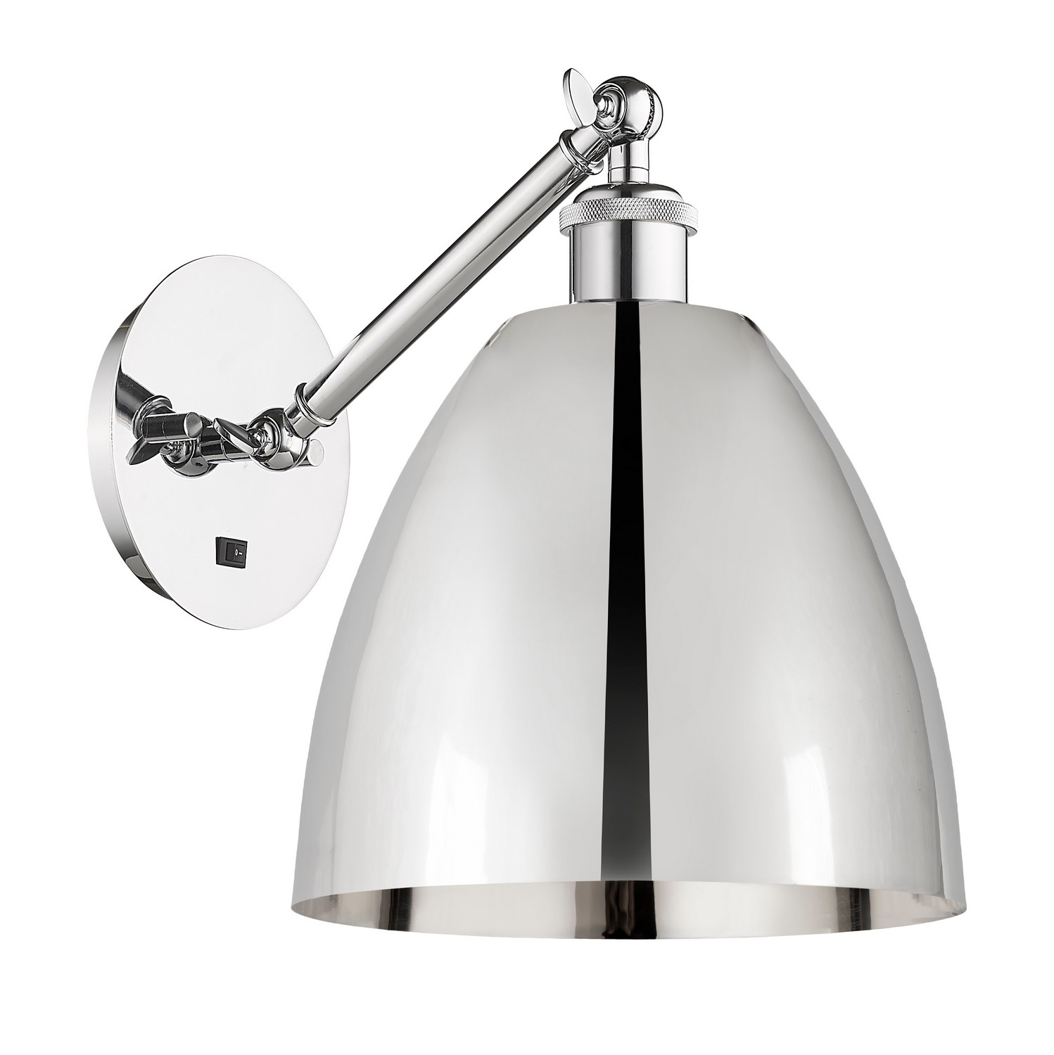 One Light Wall Sconce by Innovations - Ballston Collection, Polished Chrome Finish - 317-1W-PC-MBD-9-PC