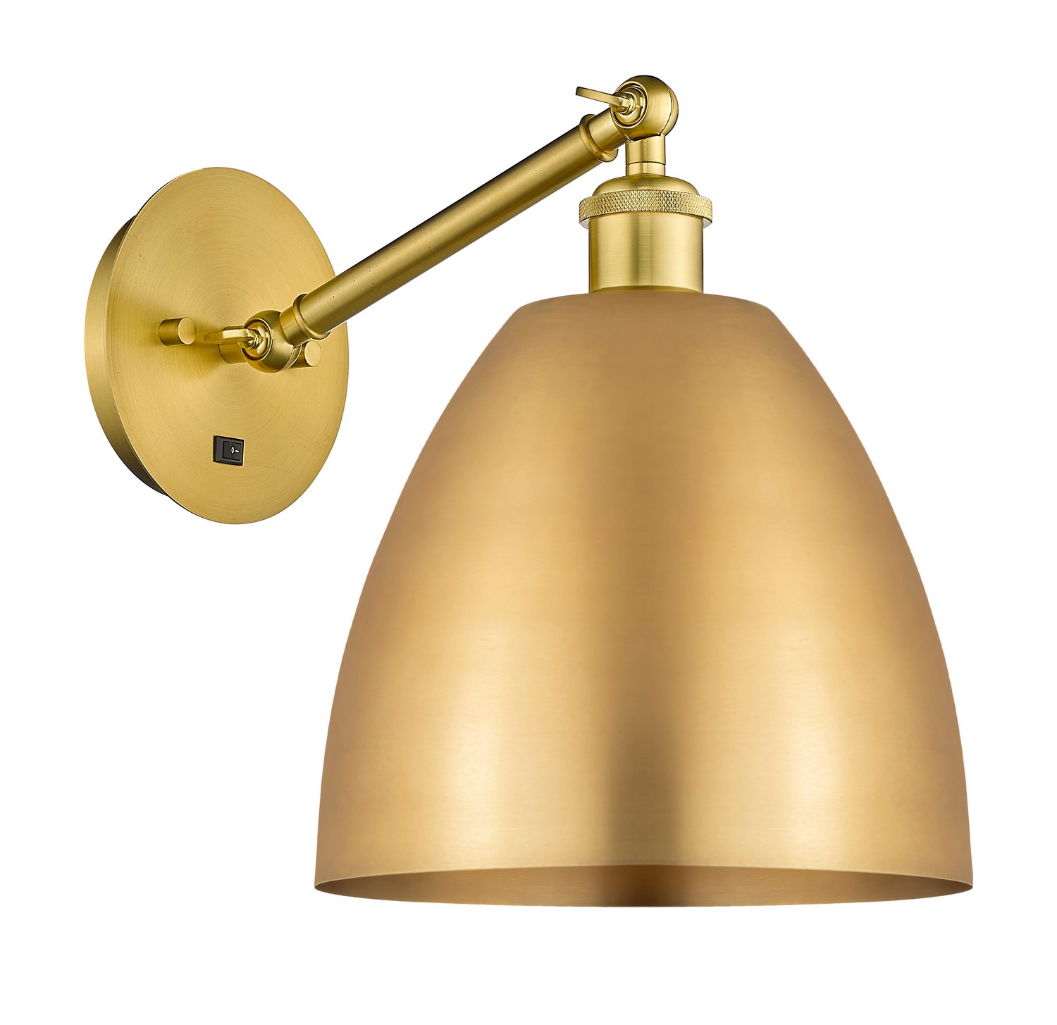 One Light Wall Sconce by Innovations - Ballston Collection, Satin Gold Finish - 317-1W-SG-MBD-9-SG