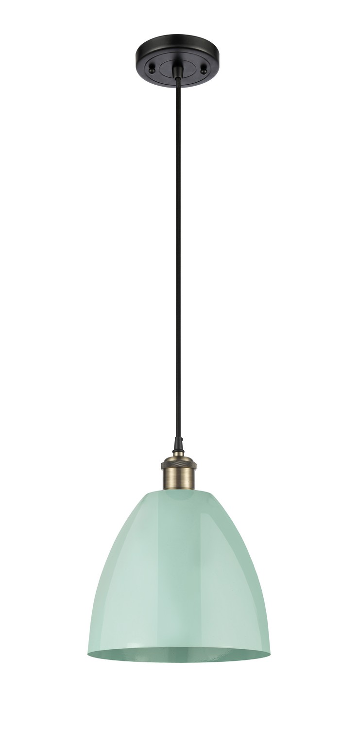 LED Mini Pendant by Innovations - Ballston Collection, Black Antique Brass Finish - 516-1P-BAB-MBD-9-SF-LED