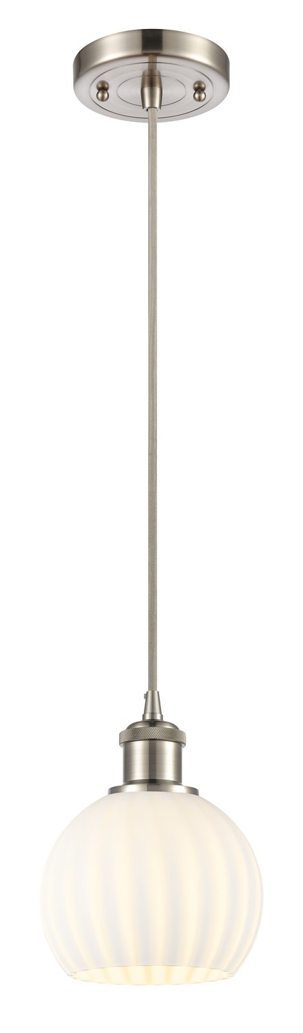 One Light Mini Pendant by Innovations - Ballston Collection, Brushed Satin Nickel Finish - 516-1P-SN-G1217-6WV