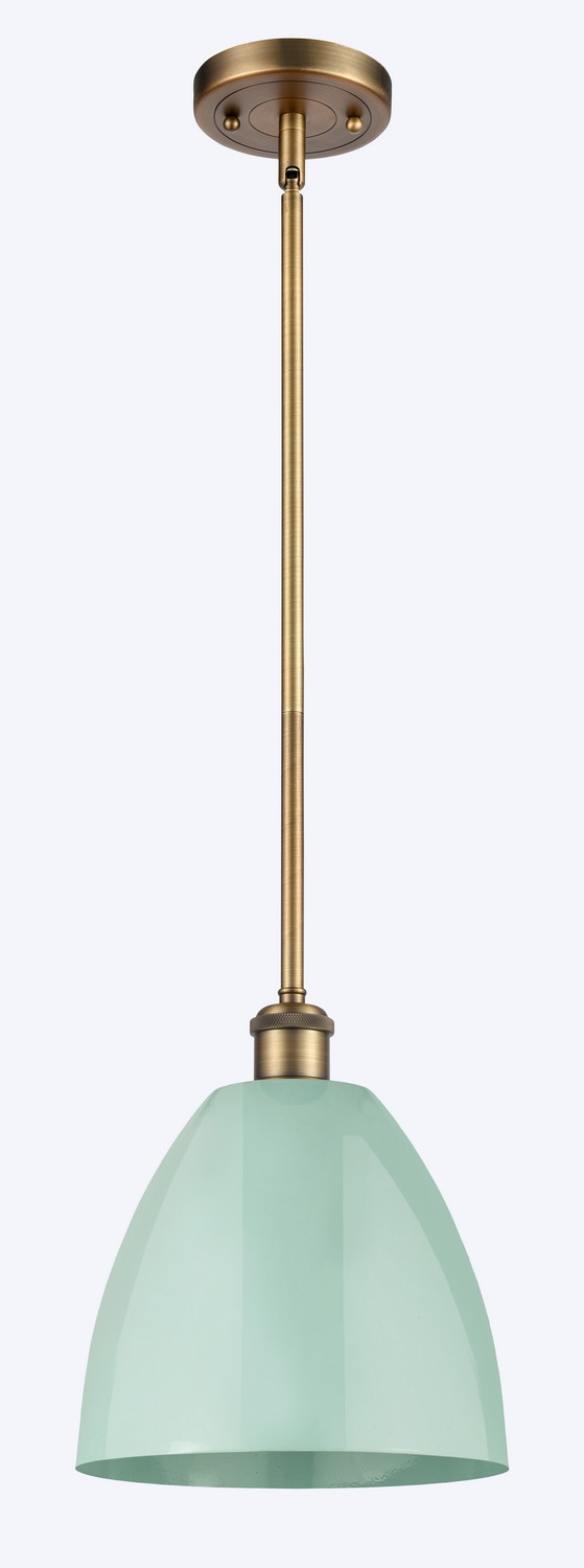 One Light Pendant by Innovations - Ballston Collection, Brushed Brass Finish - 516-1S-BB-MBD-9-SF