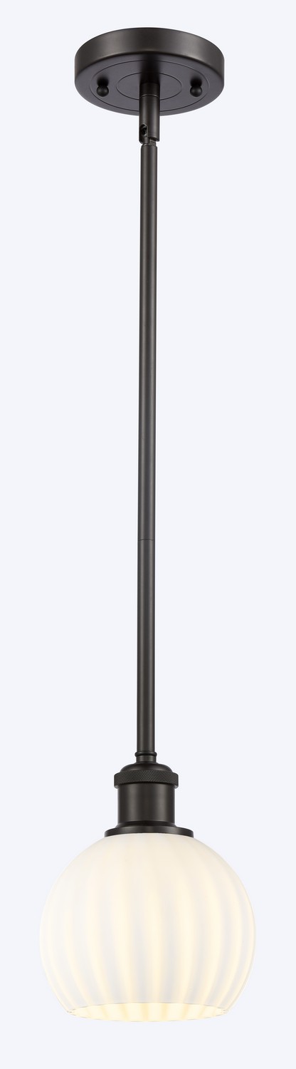 One Light Mini Pendant by Innovations - Ballston Collection, Oil Rubbed Bronze Finish - 516-1S-OB-G1217-6WV
