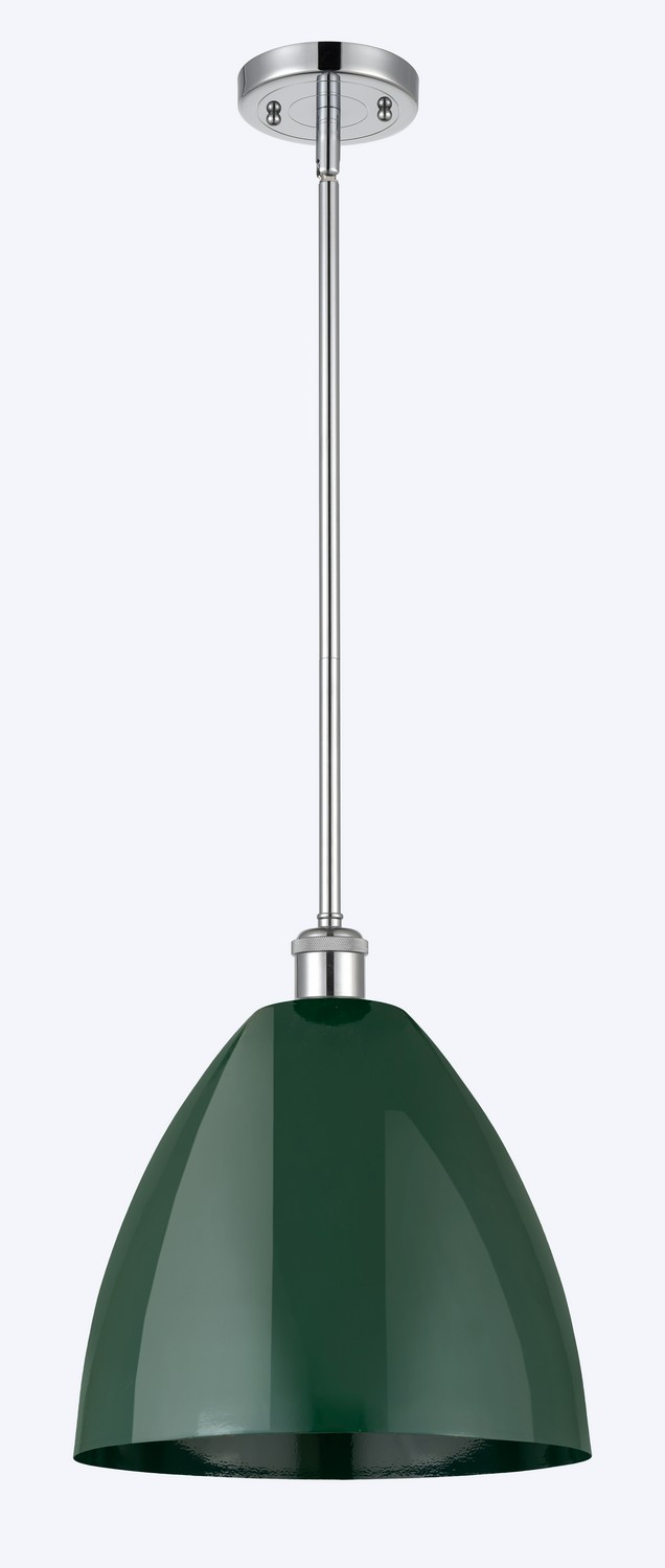 One Light Pendant by Innovations - Ballston Collection, Polished Chrome Finish - 516-1S-PC-MBD-12-GR