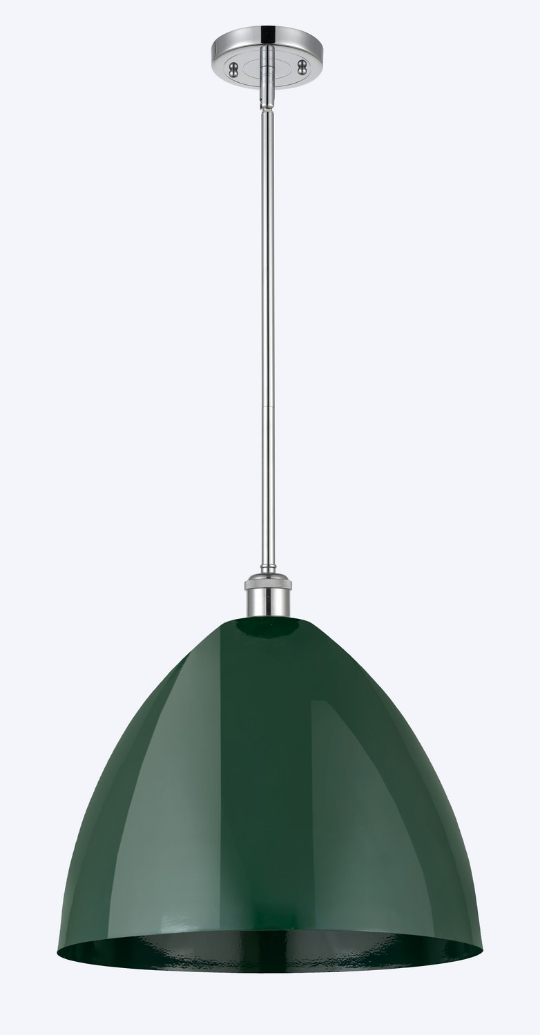 One Light Pendant by Innovations - Ballston Collection, Polished Chrome Finish - 516-1S-PC-MBD-16-GR