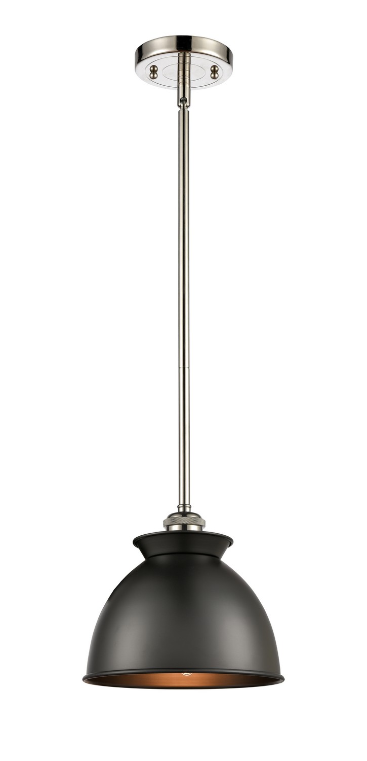 One Light Mini Pendant by Innovations - Ballston Collection, Polished Nickel Finish - 516-1S-PN-M14-BK