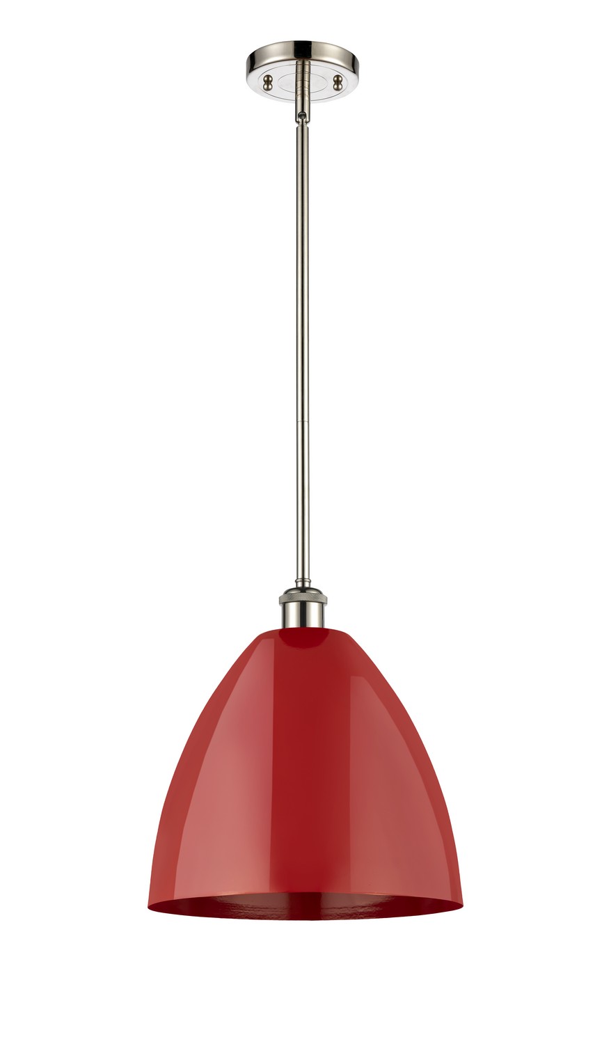 One Light Pendant by Innovations - Ballston Collection, Polished Nickel Finish - 516-1S-PN-MBD-12-RD