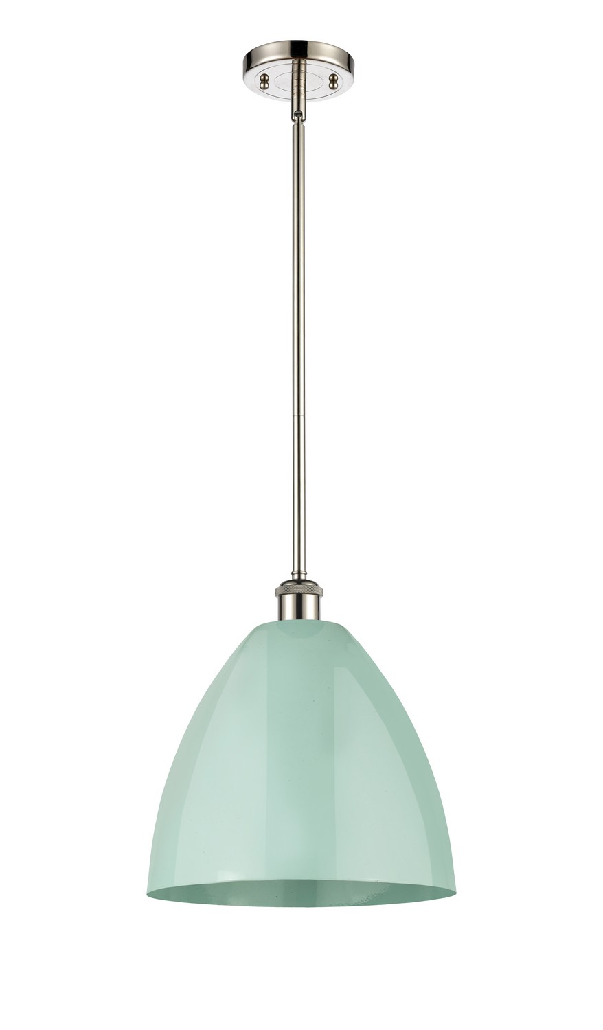 One Light Pendant by Innovations - Ballston Collection, Polished Nickel Finish - 516-1S-PN-MBD-12-SF