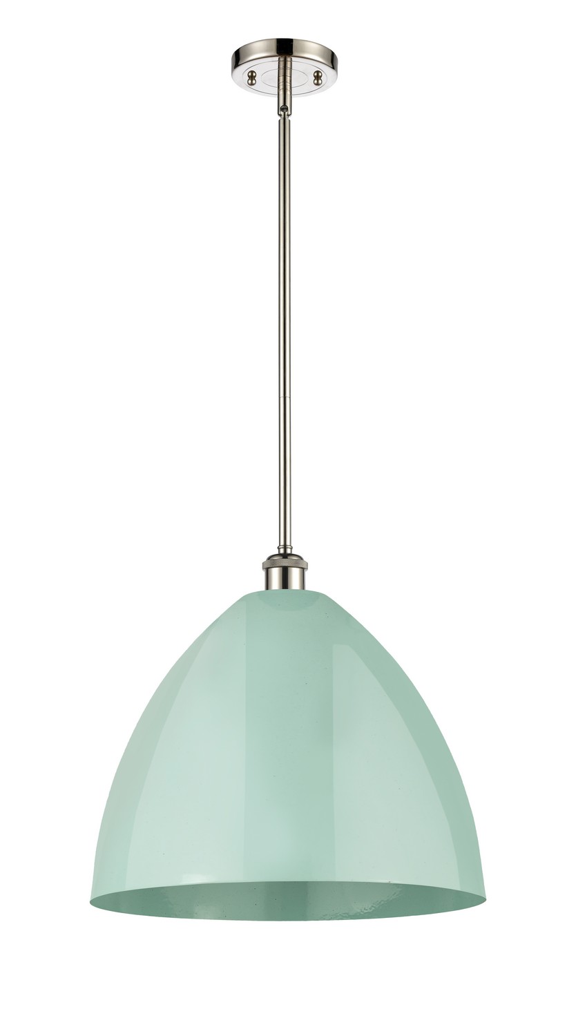 One Light Pendant by Innovations - Ballston Collection, Polished Nickel Finish - 516-1S-PN-MBD-16-SF