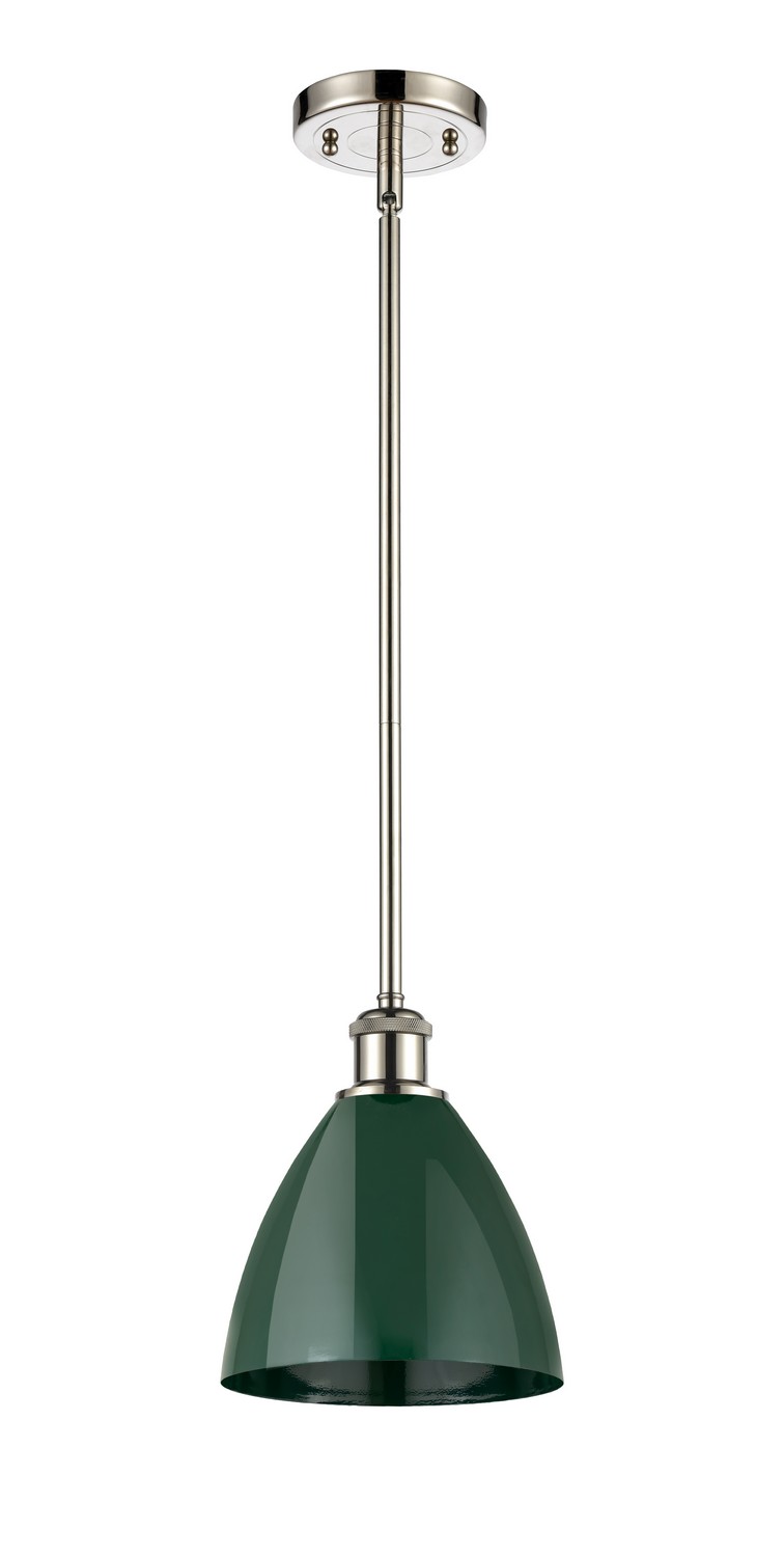 One Light Pendant by Innovations - Ballston Collection, Polished Nickel Finish - 516-1S-PN-MBD-75-GR