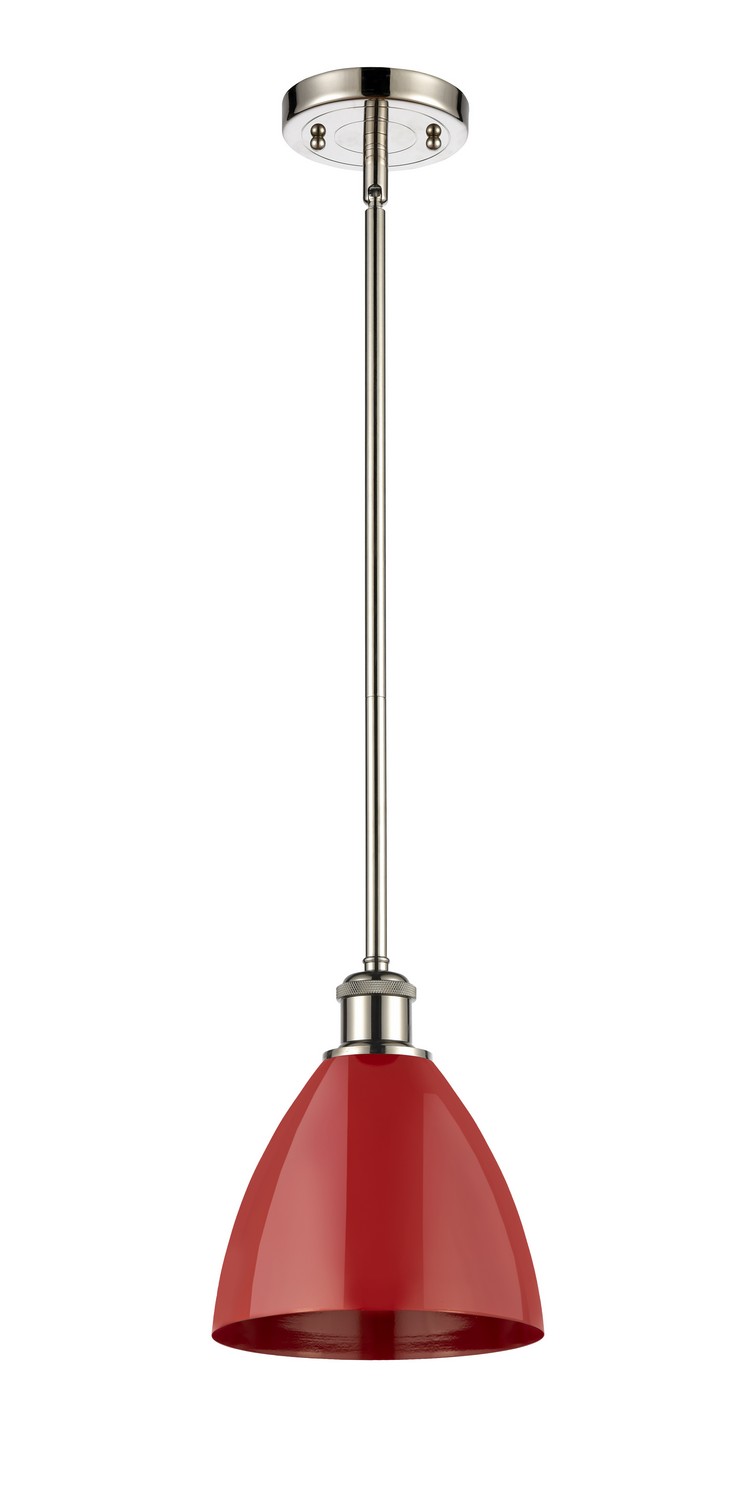 One Light Pendant by Innovations - Ballston Collection, Polished Nickel Finish - 516-1S-PN-MBD-75-RD