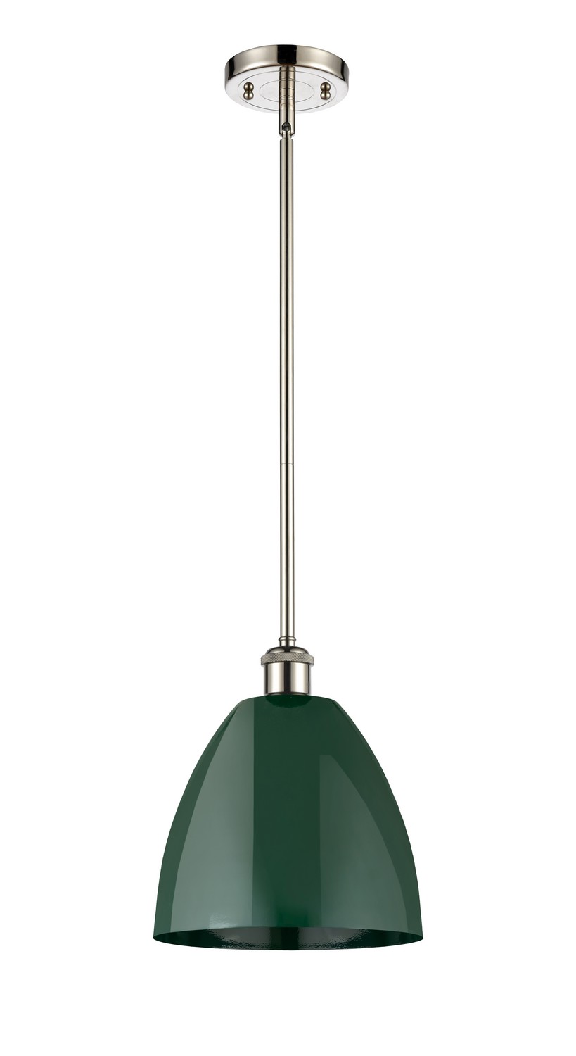 One Light Pendant by Innovations - Ballston Collection, Polished Nickel Finish - 516-1S-PN-MBD-9-GR