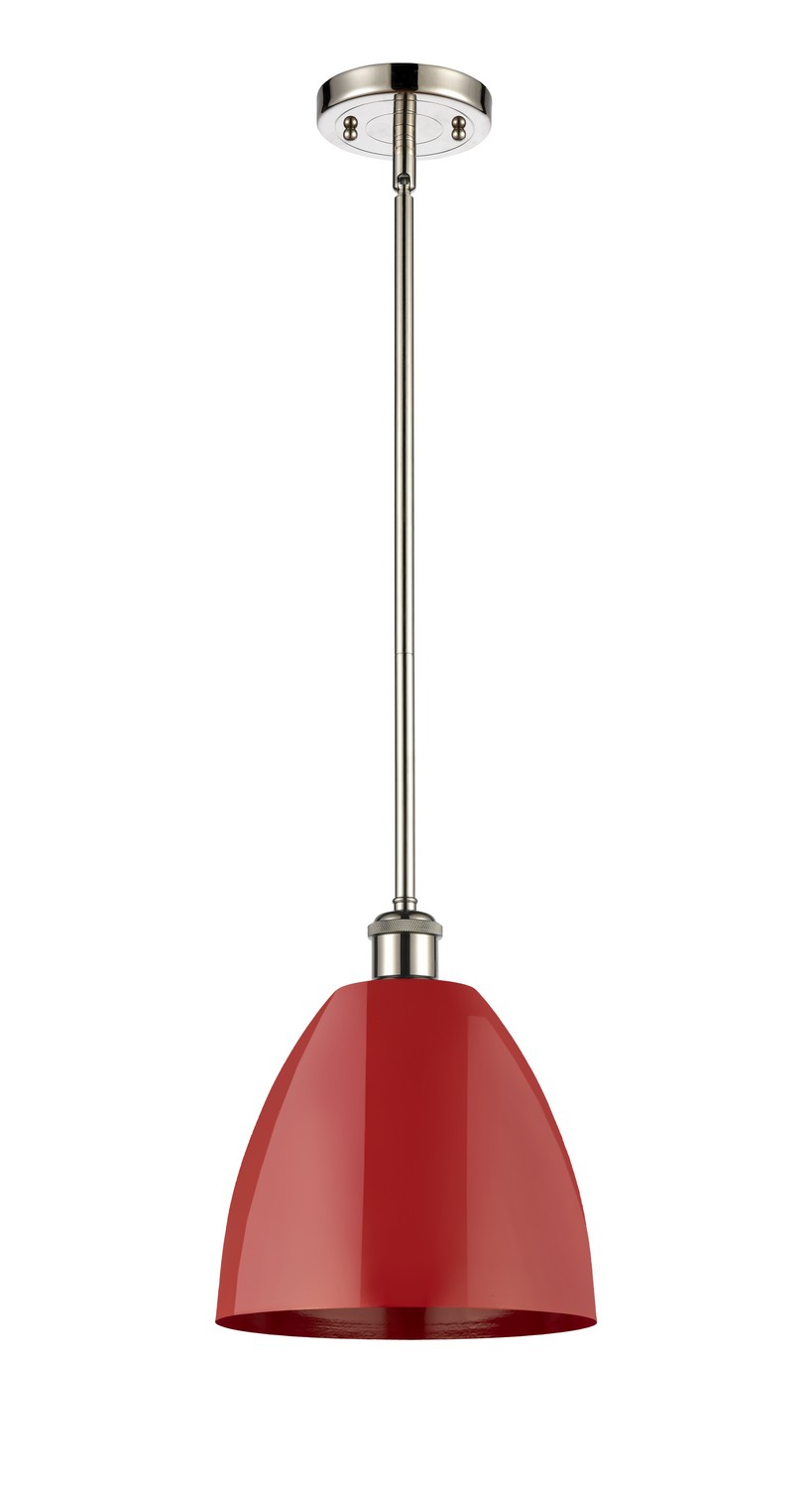 One Light Pendant by Innovations - Ballston Collection, Polished Nickel Finish - 516-1S-PN-MBD-9-RD