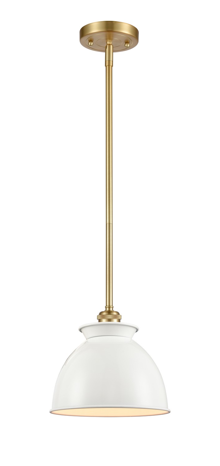One Light Mini Pendant by Innovations - Ballston Collection, Satin Gold Finish - 516-1S-SG-M14-W