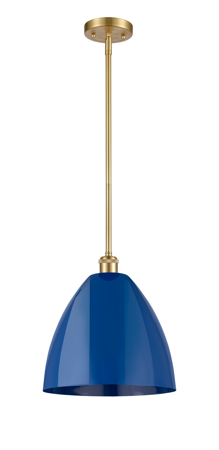 One Light Pendant by Innovations - Ballston Collection, Satin Gold Finish - 516-1S-SG-MBD-12-BL