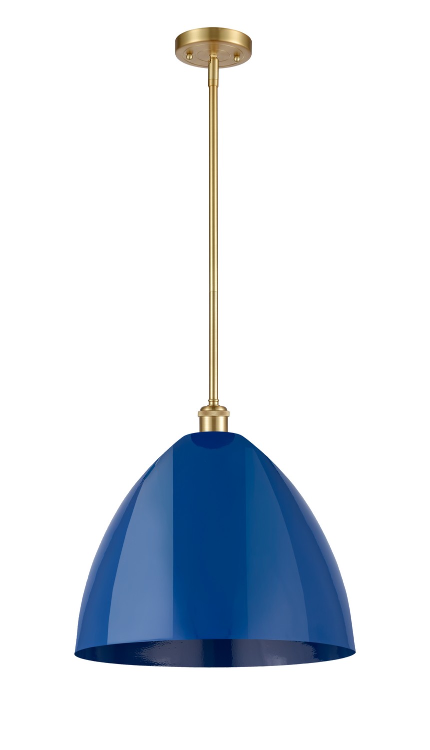 One Light Pendant by Innovations - Ballston Collection, Satin Gold Finish - 516-1S-SG-MBD-16-BL