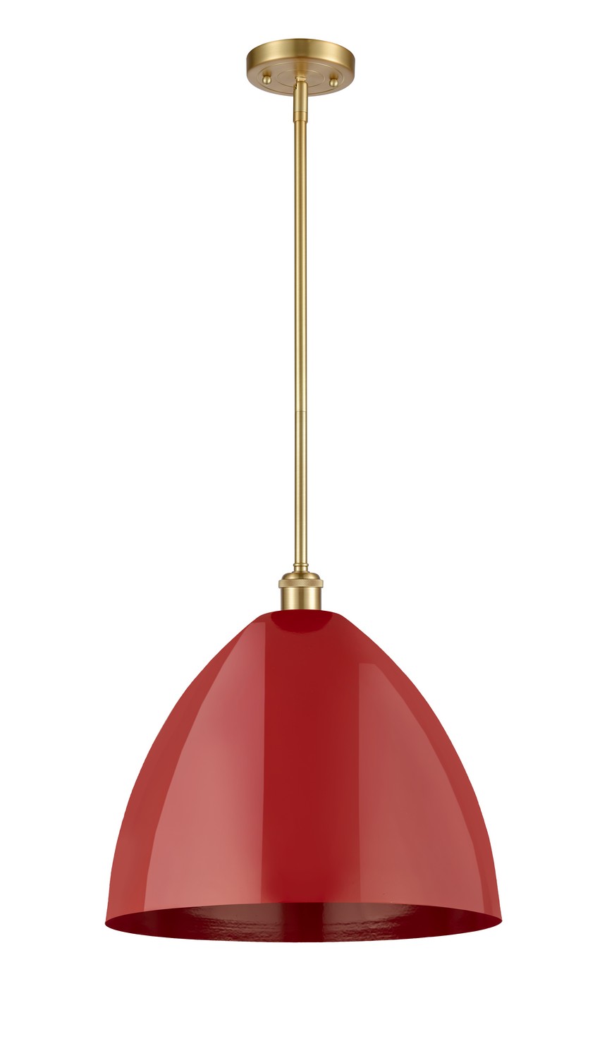 One Light Pendant by Innovations - Ballston Collection, Satin Gold Finish - 516-1S-SG-MBD-16-RD