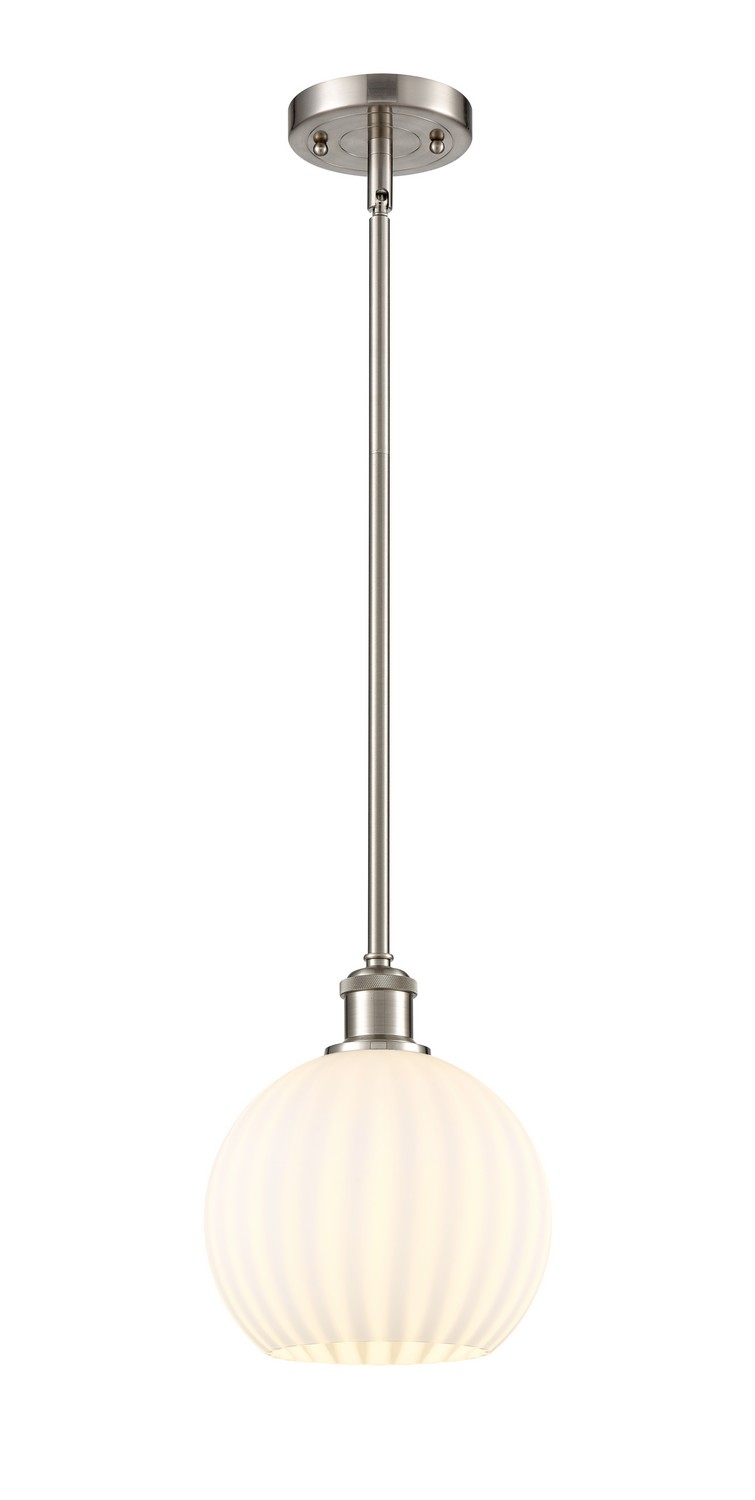 One Light Mini Pendant by Innovations - Ballston Collection, Brushed Satin Nickel Finish - 516-1S-SN-G1217-8WV