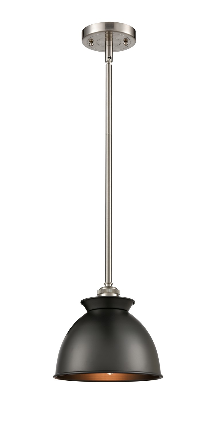 One Light Mini Pendant by Innovations - Ballston Collection, Brushed Satin Nickel Finish - 516-1S-SN-M14-BK