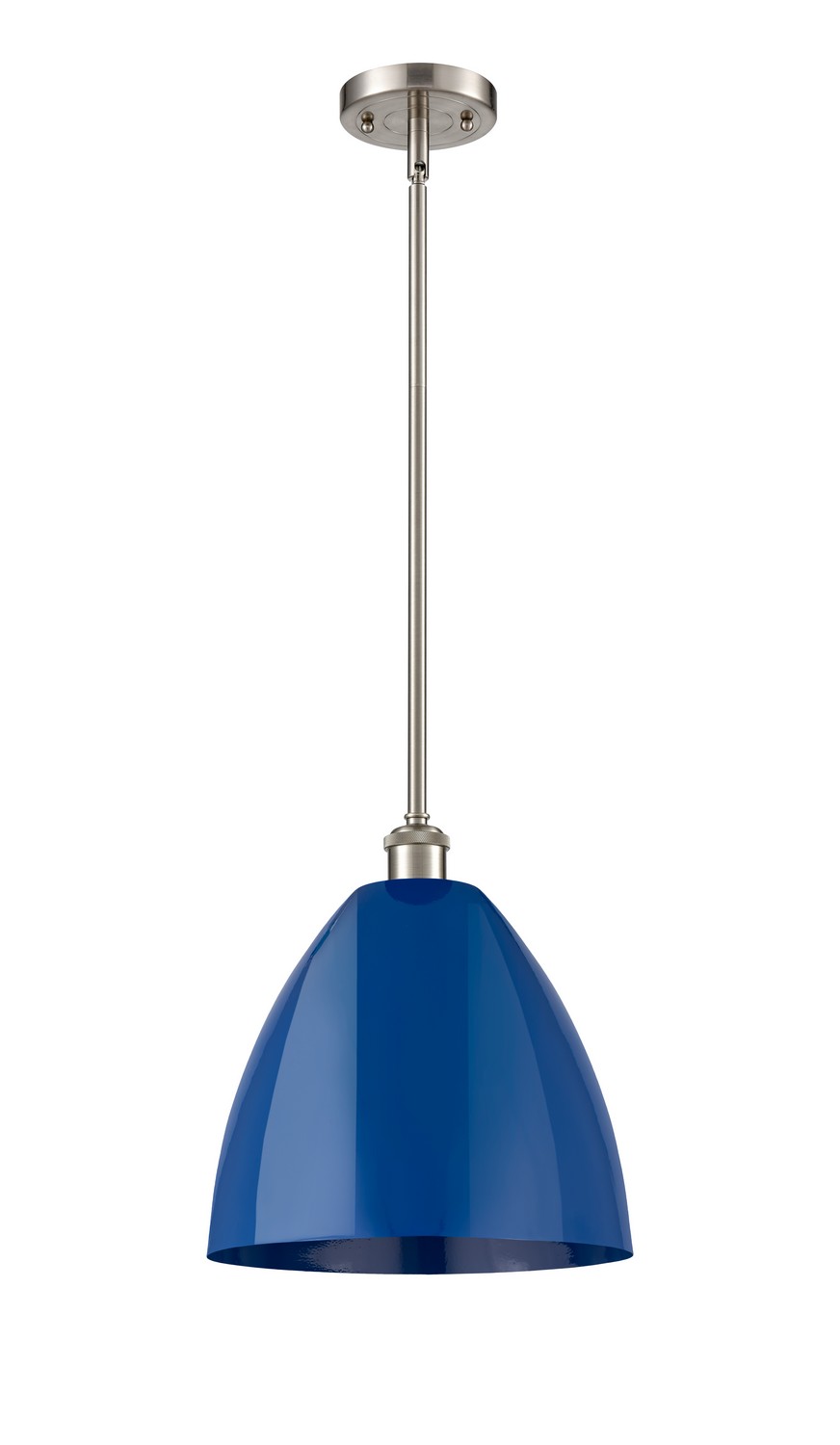 One Light Pendant by Innovations - Ballston Collection, Brushed Satin Nickel Finish - 516-1S-SN-MBD-12-BL