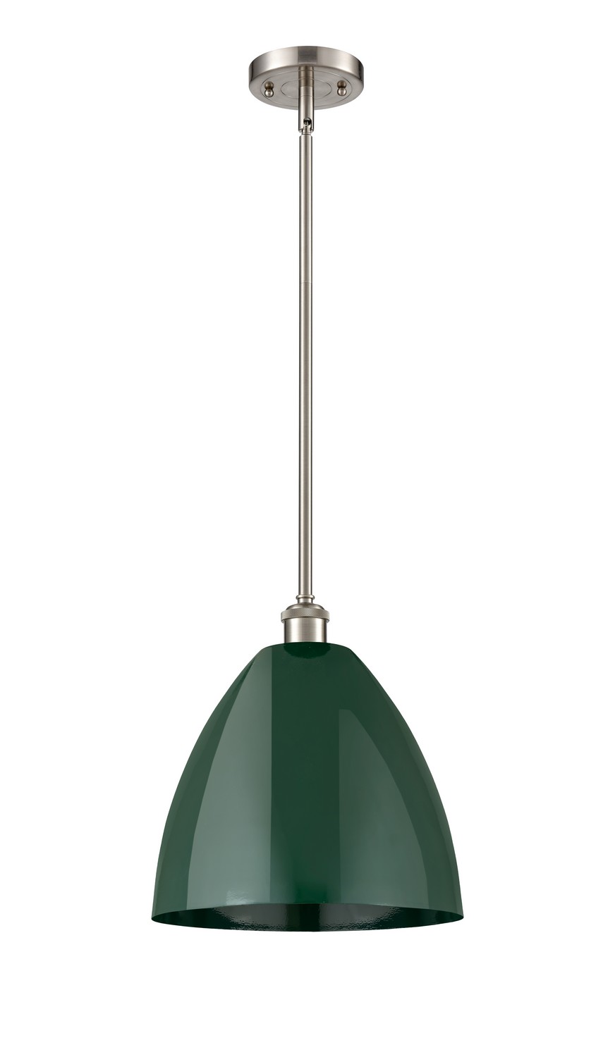 One Light Pendant by Innovations - Ballston Collection, Brushed Satin Nickel Finish - 516-1S-SN-MBD-12-GR