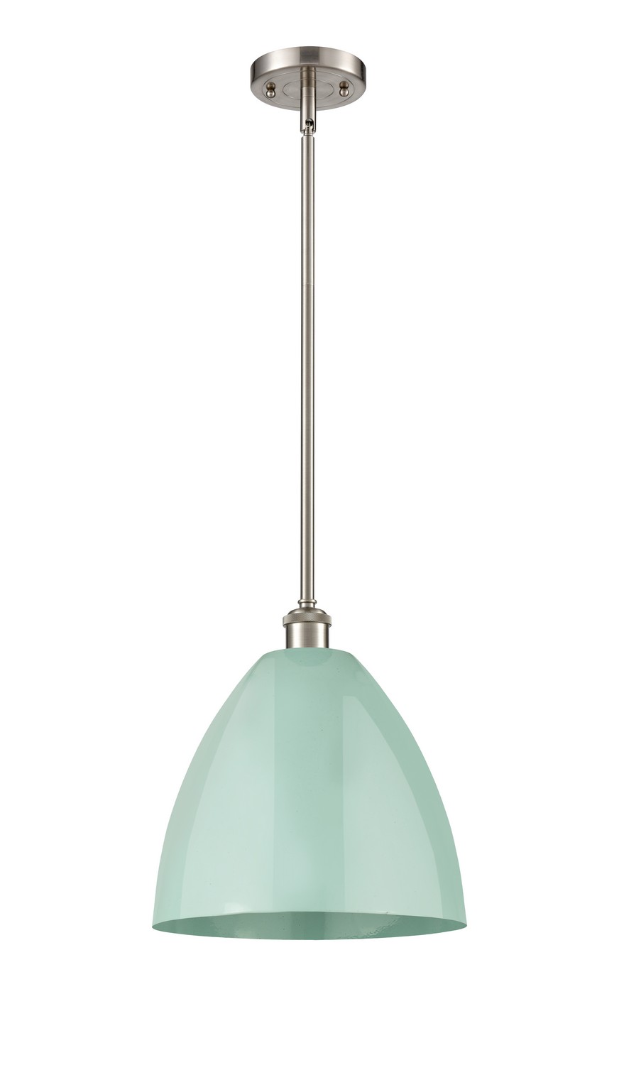 One Light Pendant by Innovations - Ballston Collection, Brushed Satin Nickel Finish - 516-1S-SN-MBD-12-SF