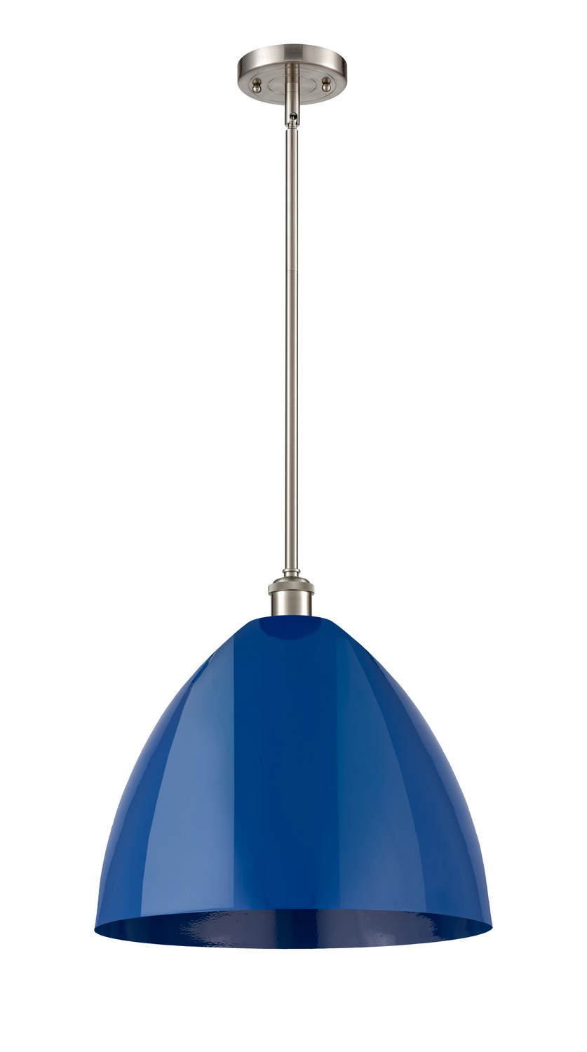 One Light Pendant by Innovations - Ballston Collection, Brushed Satin Nickel Finish - 516-1S-SN-MBD-16-BL