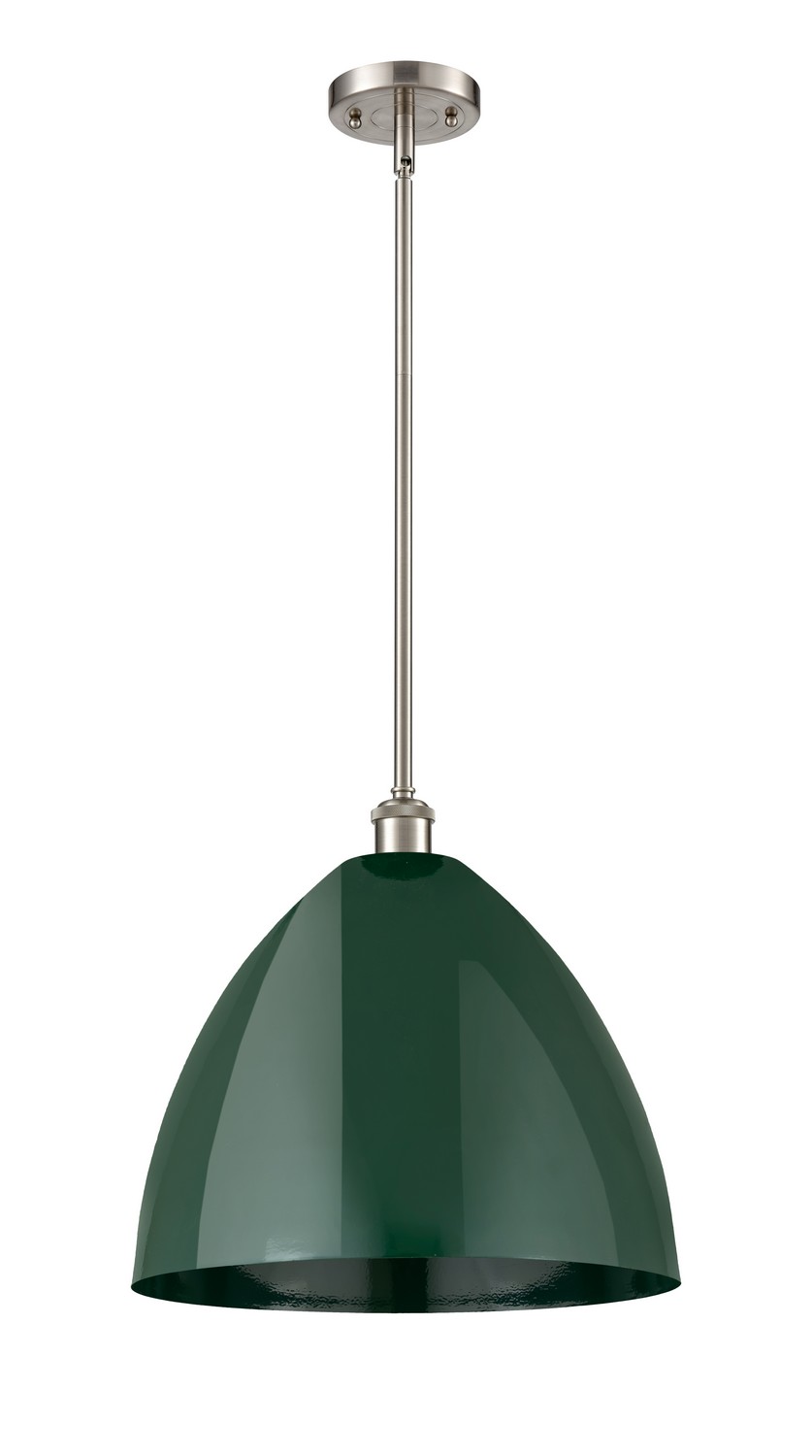 One Light Pendant by Innovations - Ballston Collection, Brushed Satin Nickel Finish - 516-1S-SN-MBD-16-GR